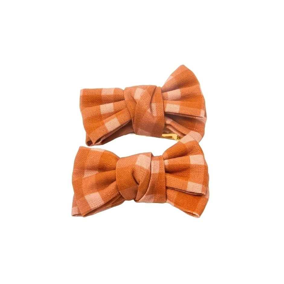 Pigtail Bow Hair Clips set of 2