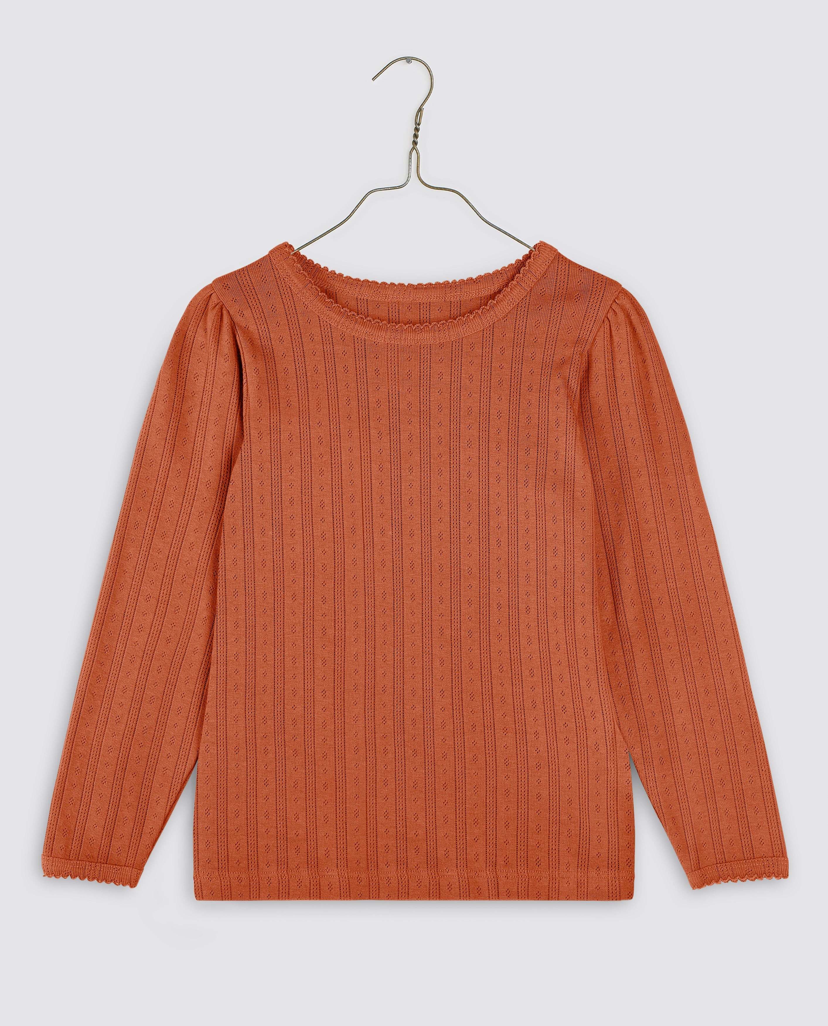 Pointelle Tee - Pecan