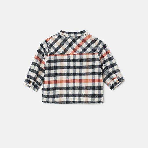 Plaid check baby shirt
