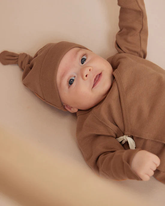 WRAP TOP + FOOTED PANT SET || CINNAMON