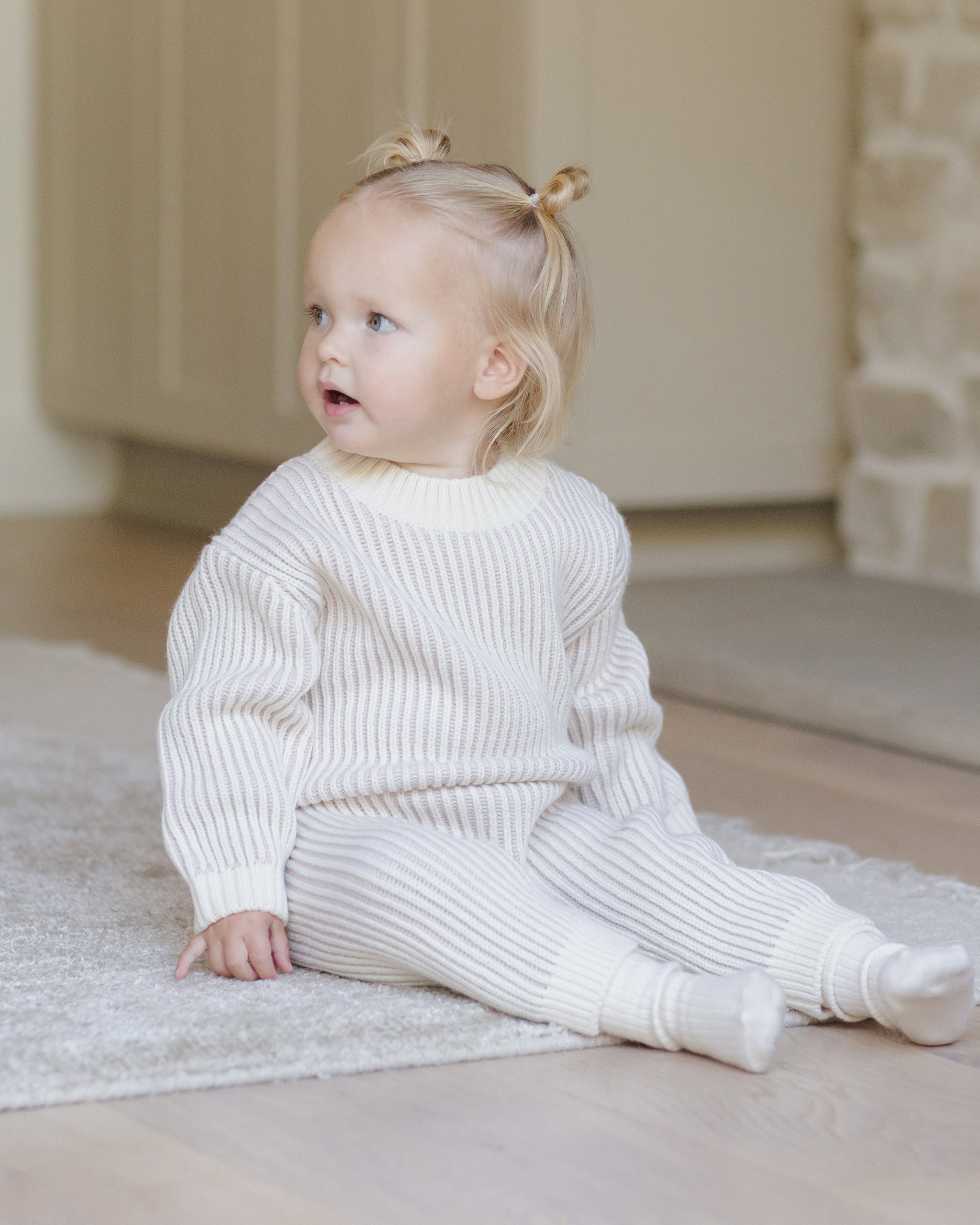 Relaxed Knit Sweater || Lilac