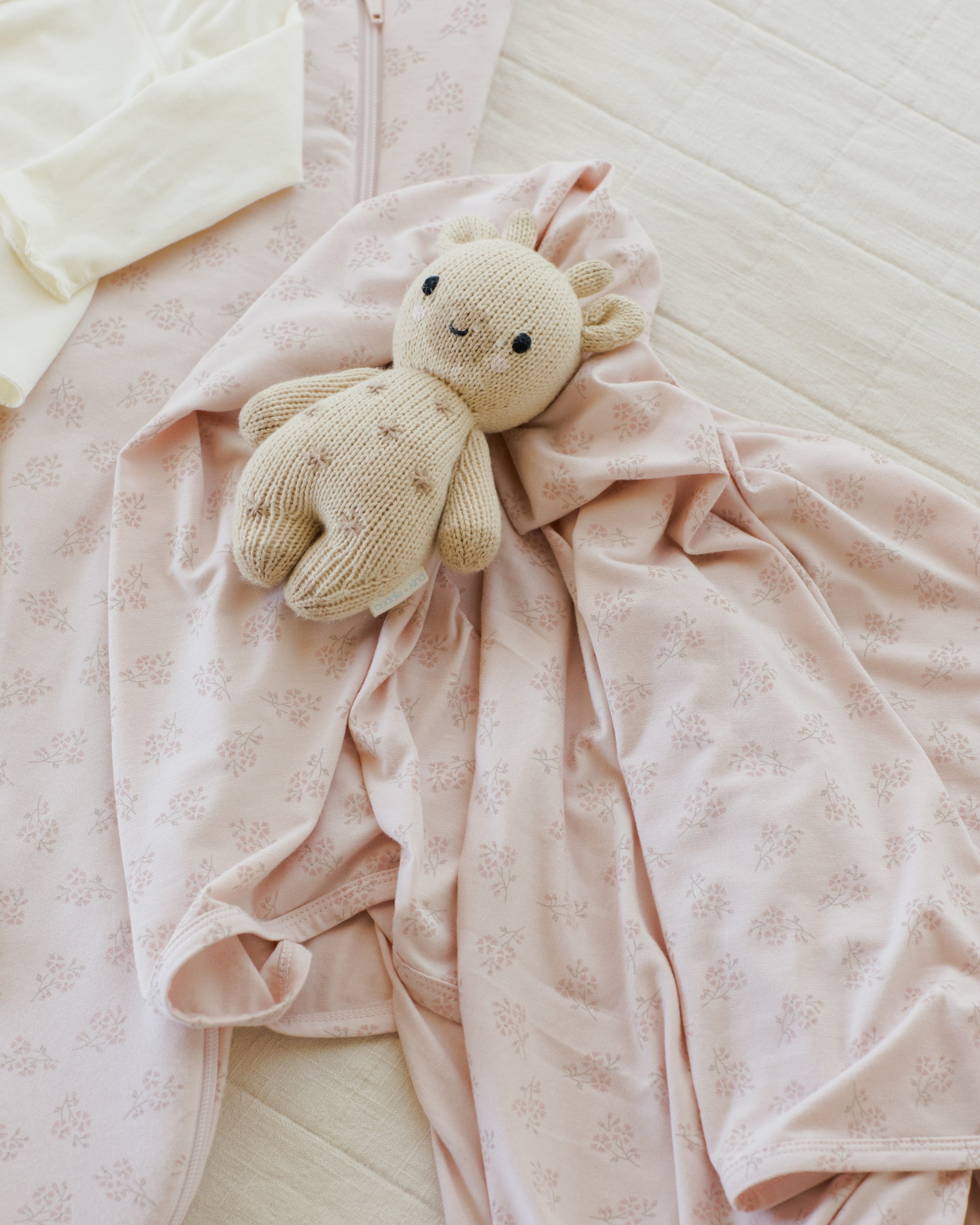 Modal Baby Swaddle || Pink Blossom