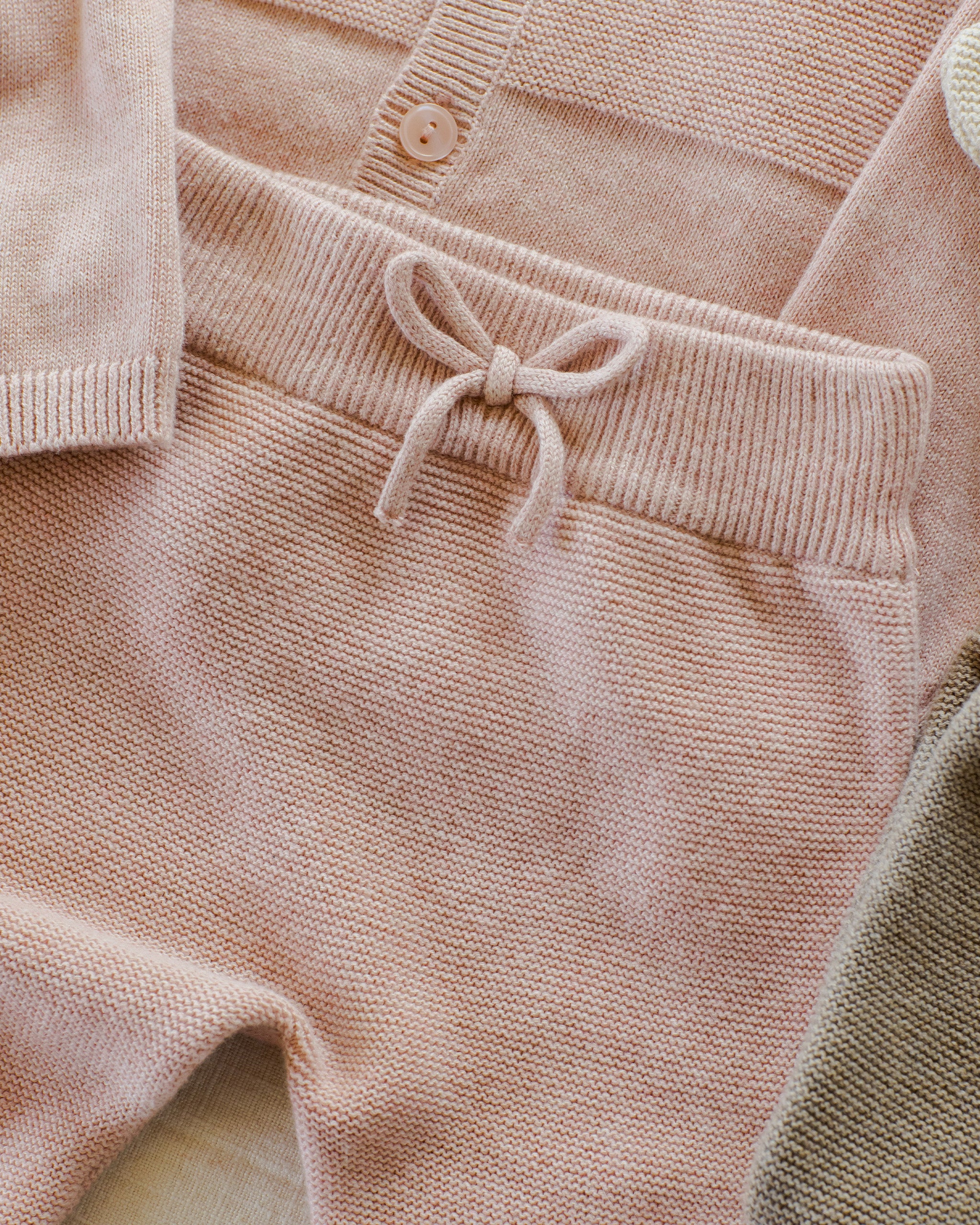 Knit Cardigan & Pant Set|| Heathered Rose