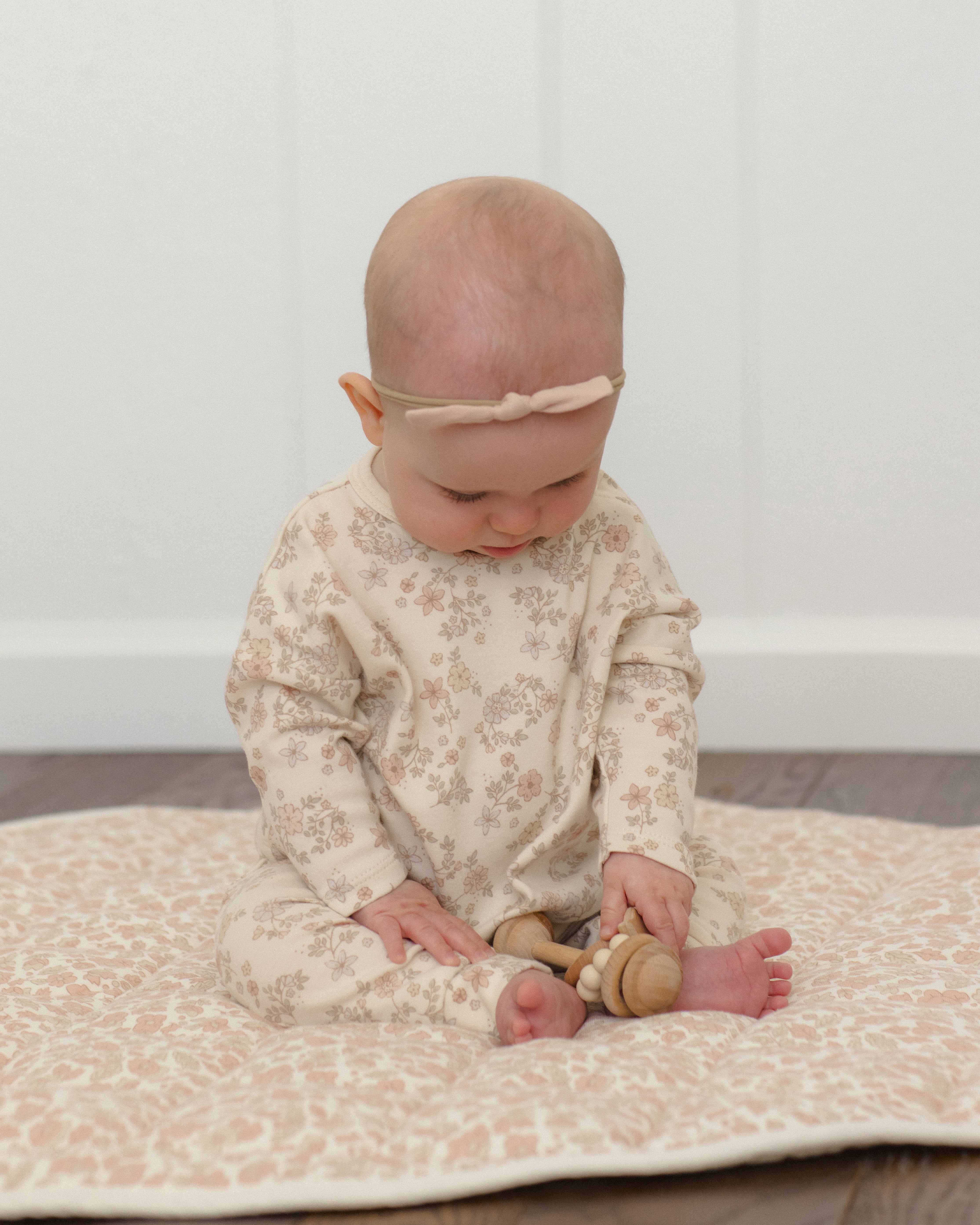 Long Sleeve Tee Floral Vine - Natural