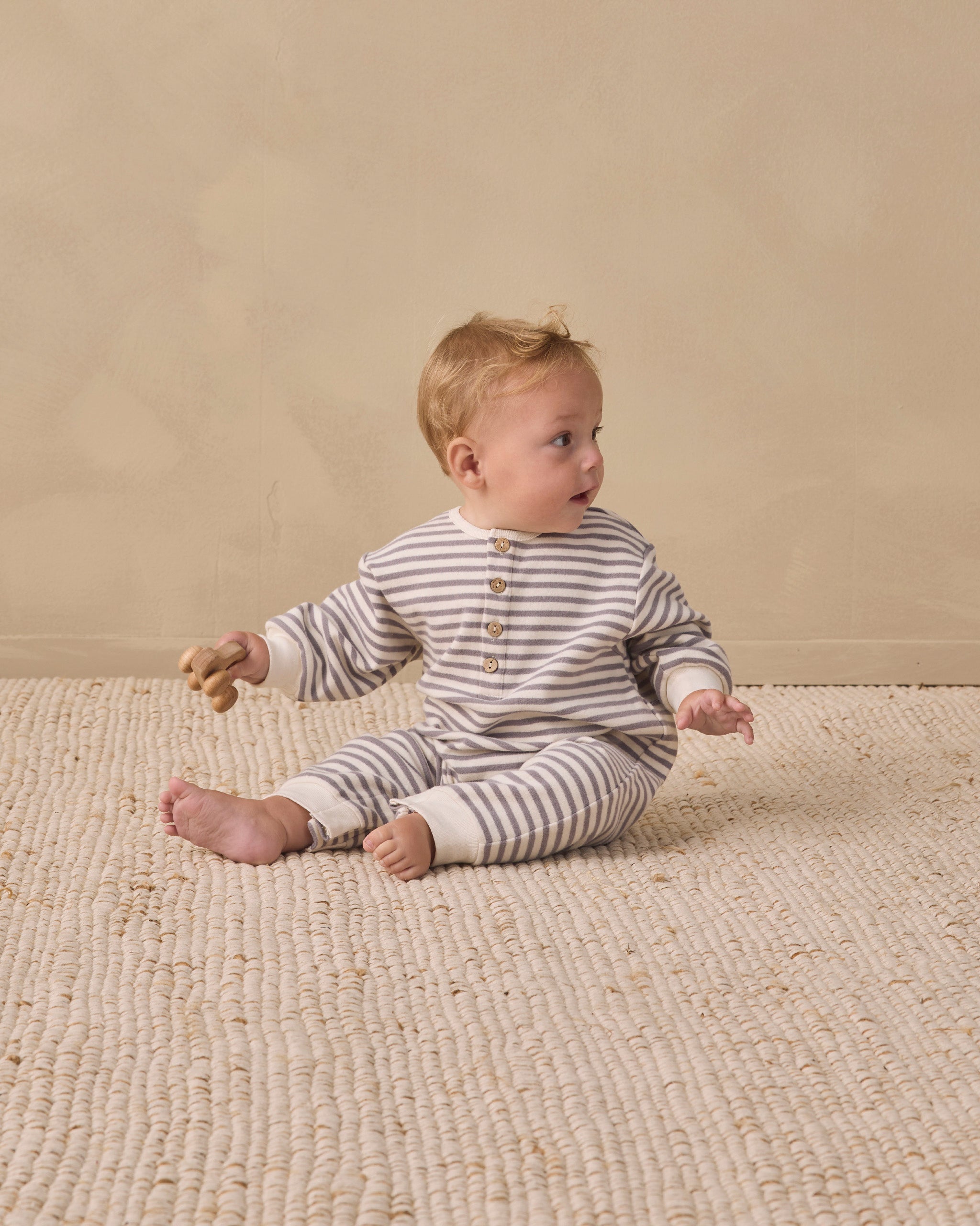 Relaxed Jumpsuit - Slate Stripe