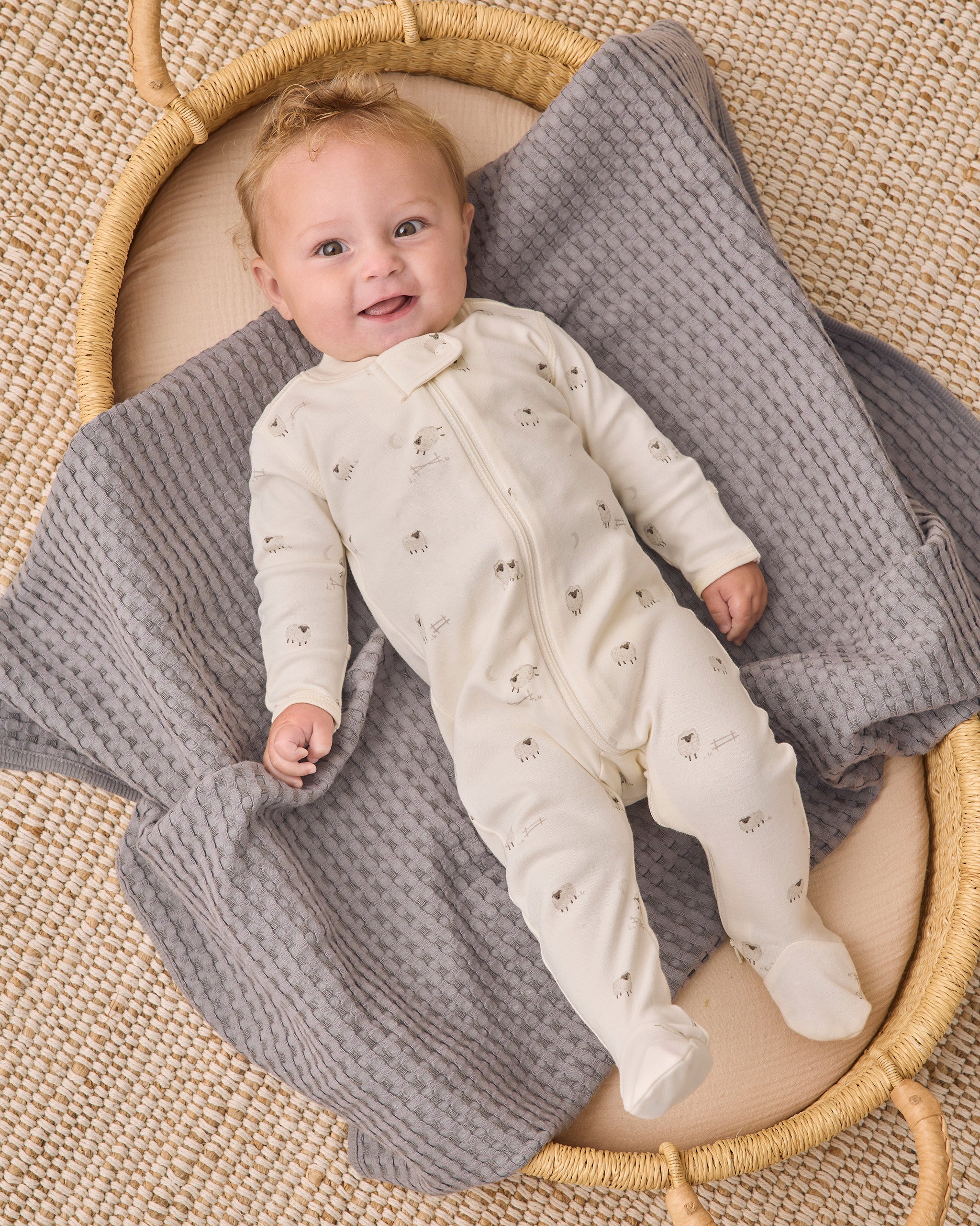 Zip Long Sleeve Sleeper Footie Sheep - Ivory
