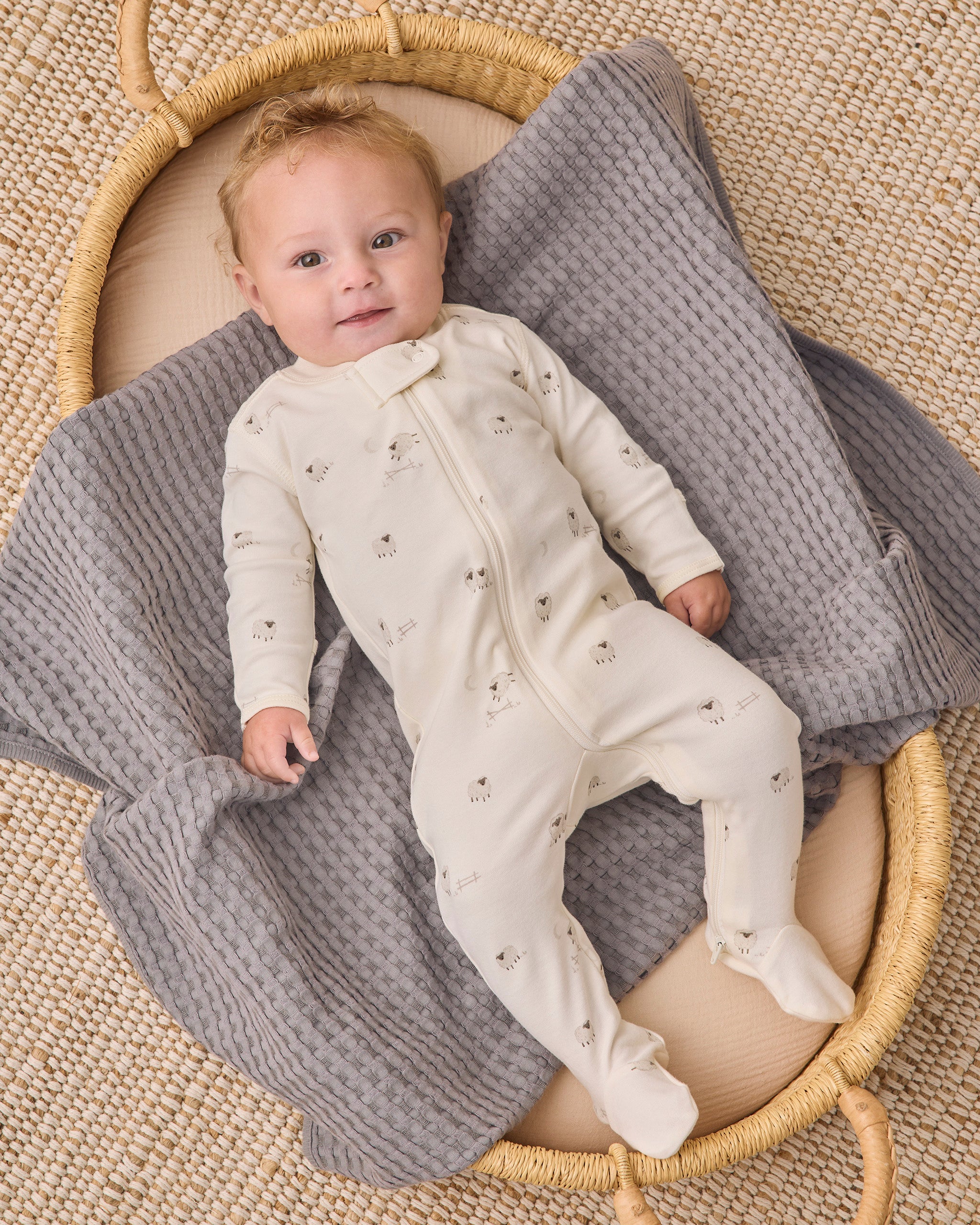 Zip Long Sleeve Sleeper Footie Sheep - Ivory