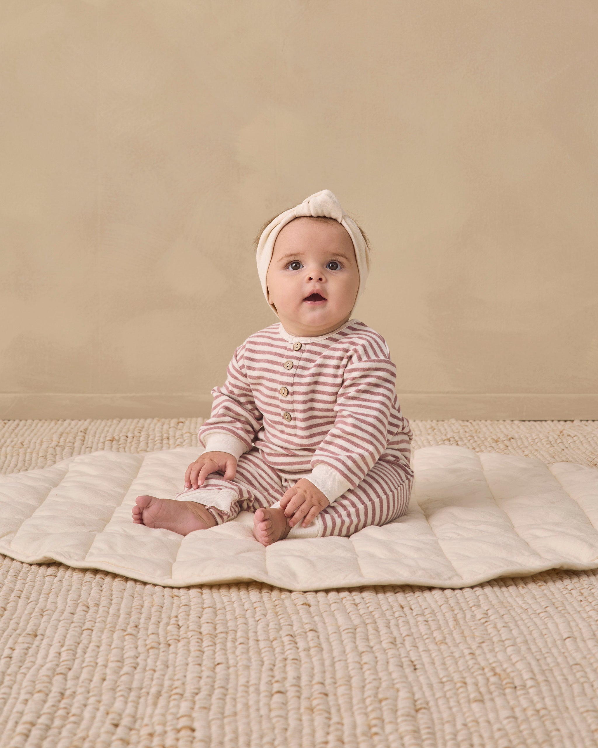 Relaxed Jumpsuit - Mulberry Stripe