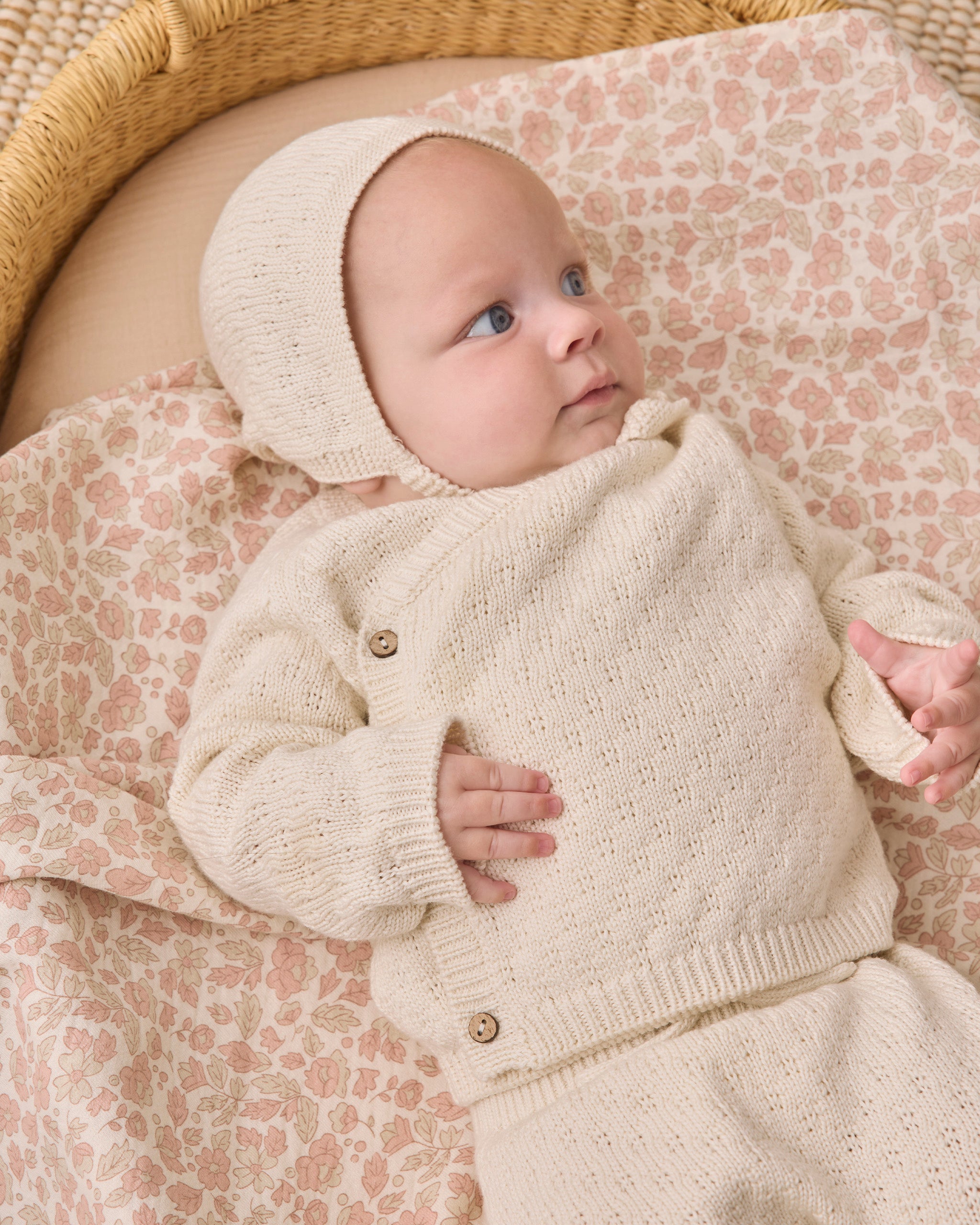 Knit Wrap Top + Pant Set - Natural