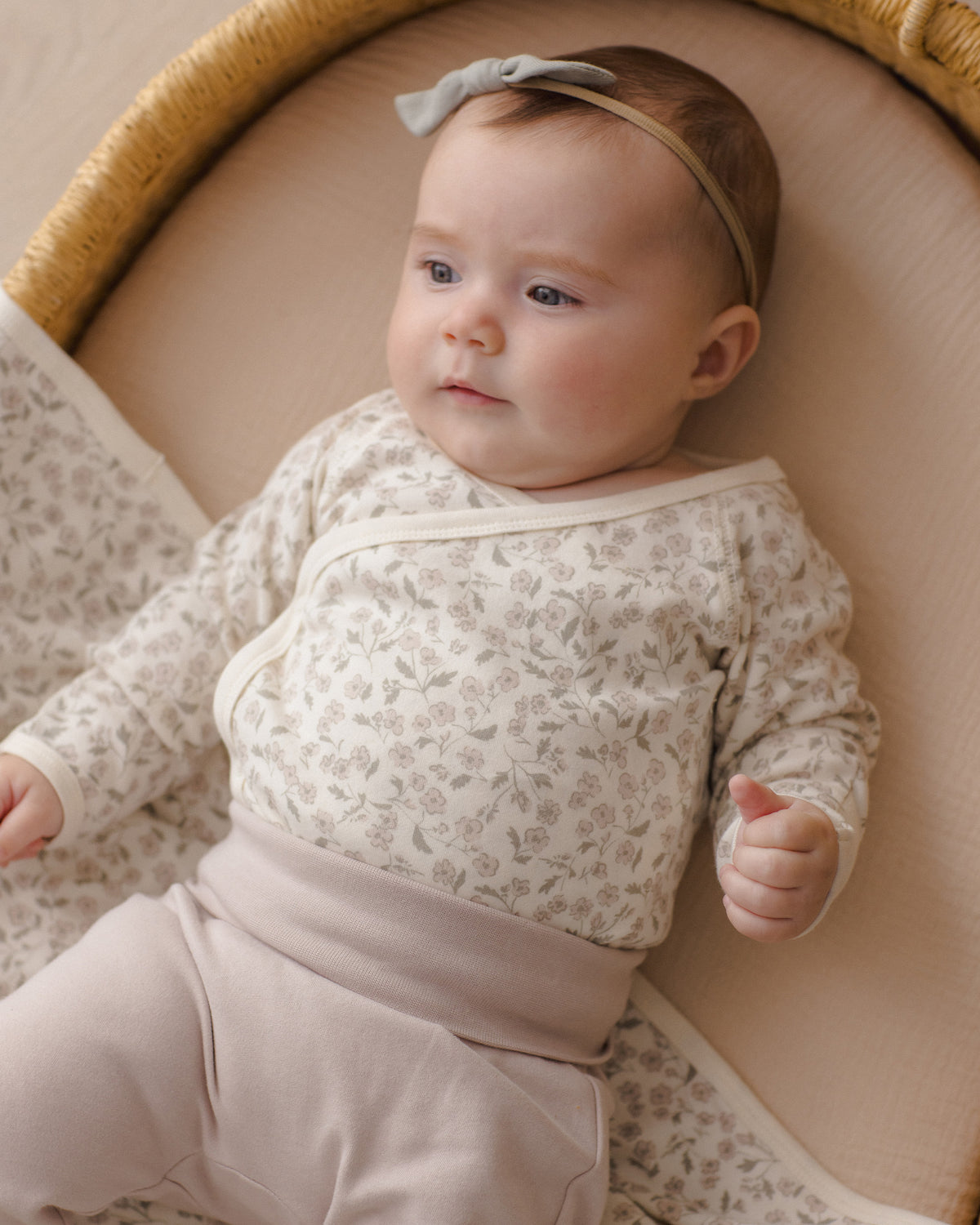 Side Snap Bodysuit + Pant Set - Floret Lilac