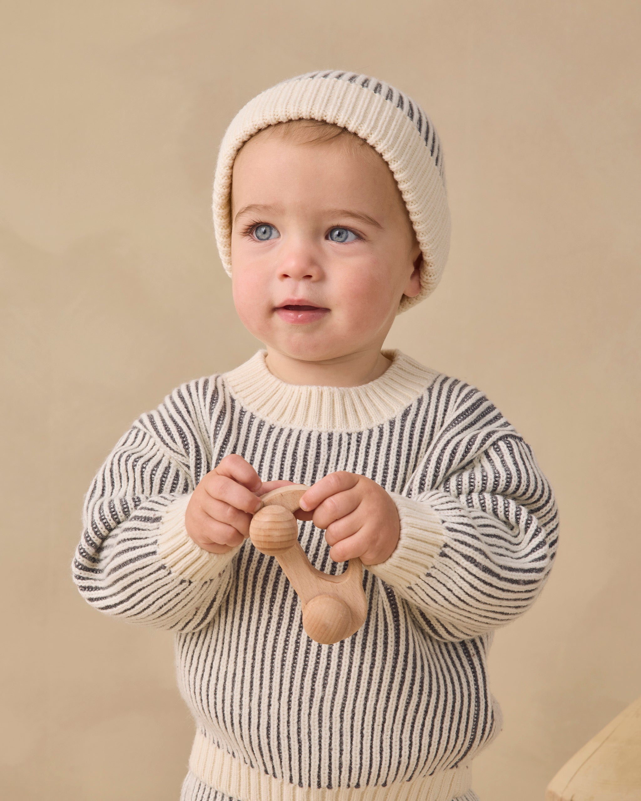 Relaxed Knit Sweater - Midnight Stripe