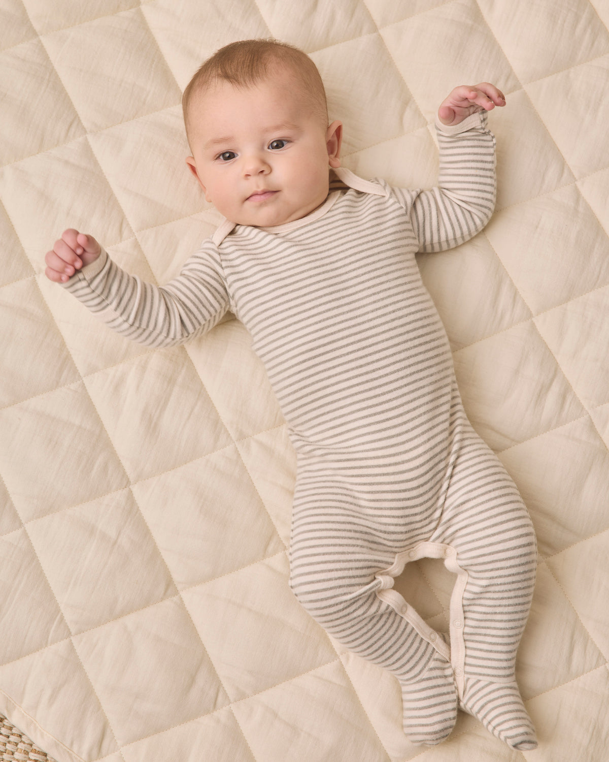 Baby Footie - Laurel Microstripe