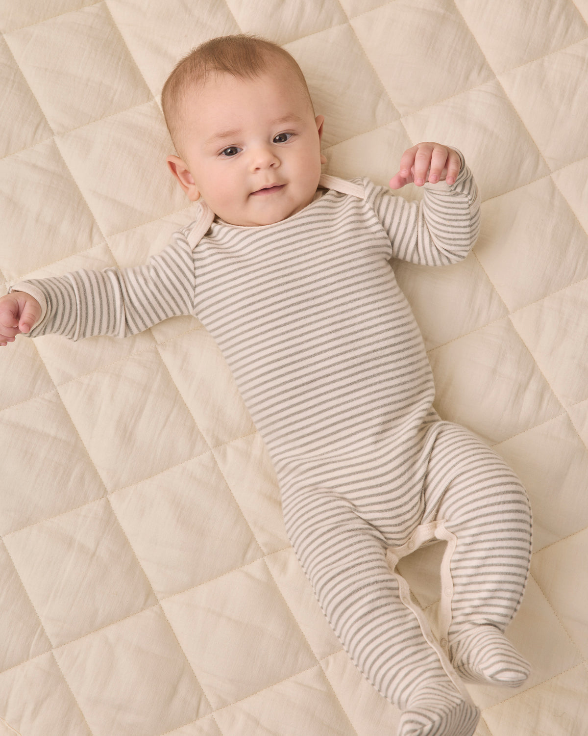 Baby Footie - Laurel Microstripe
