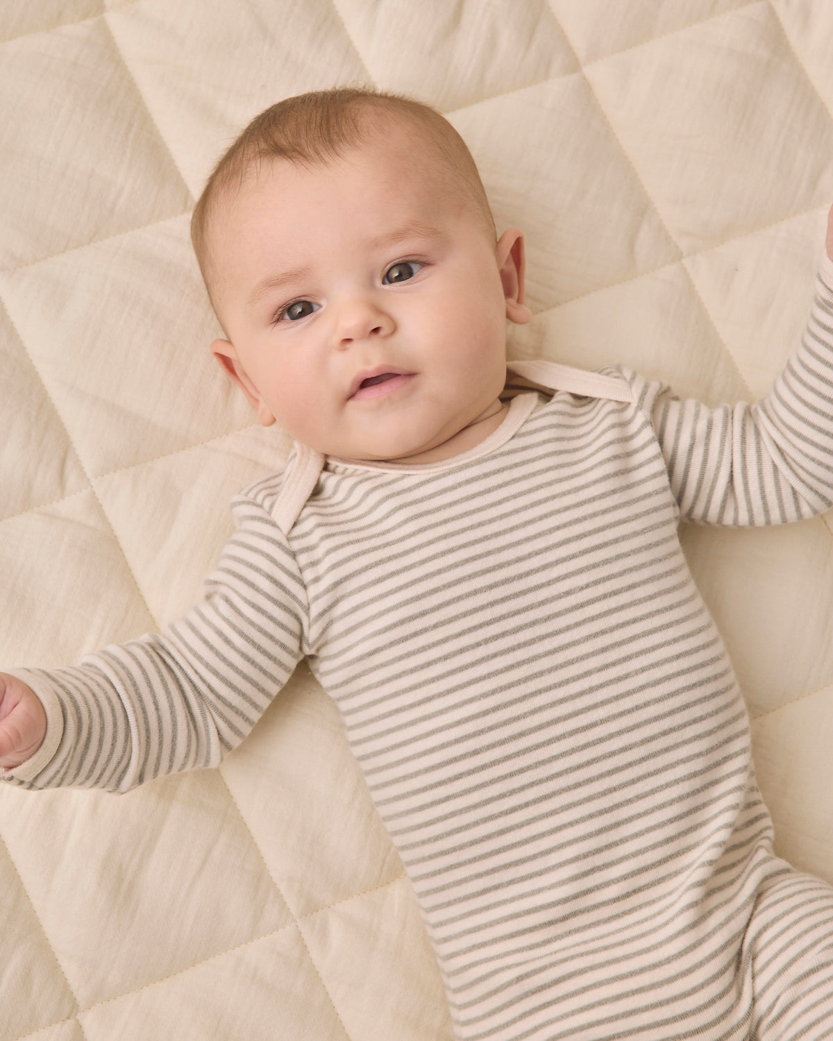 Baby Footie - Laurel Microstripe