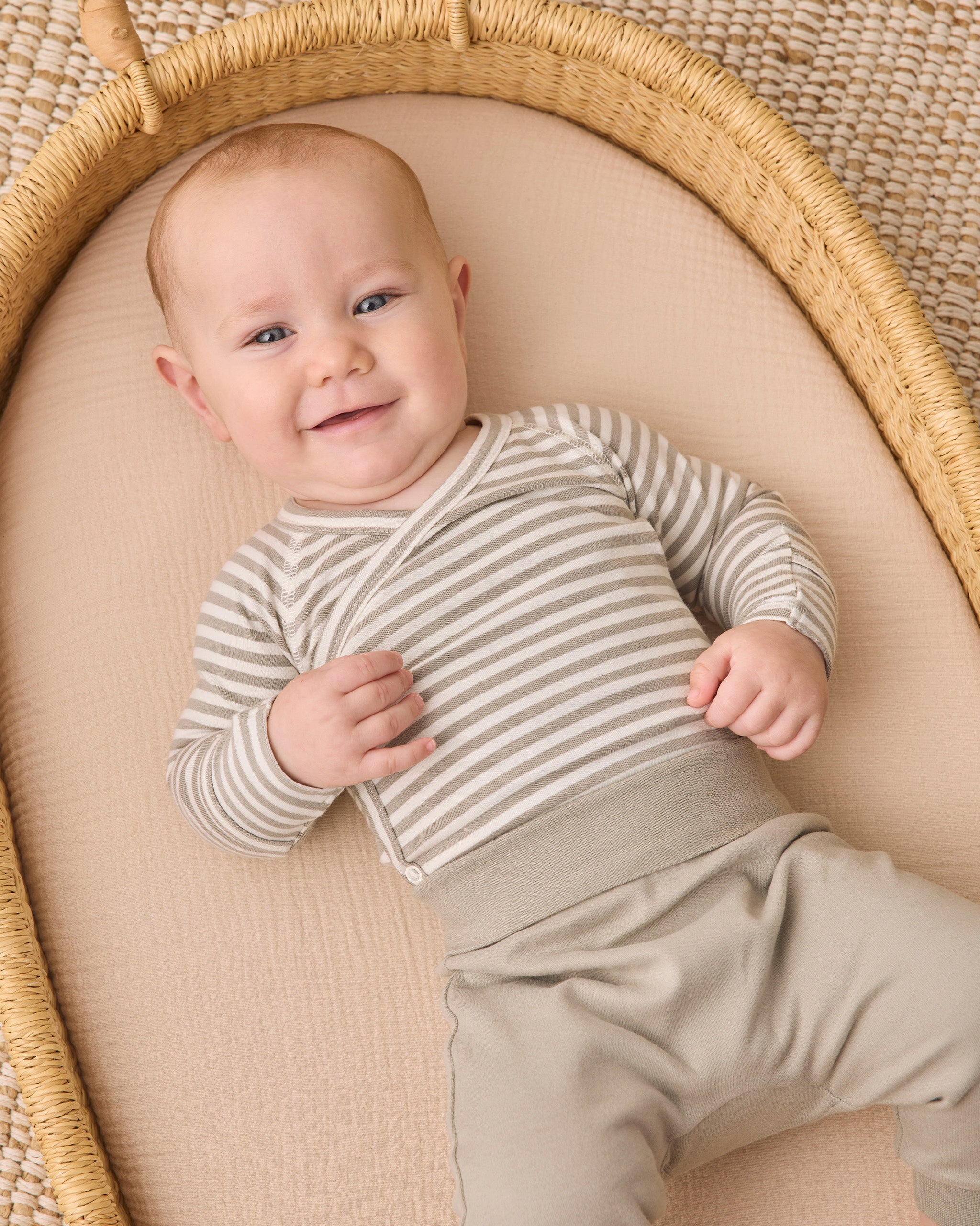 Side Snap Bodysuit + Pant Set - Laurel Stripe