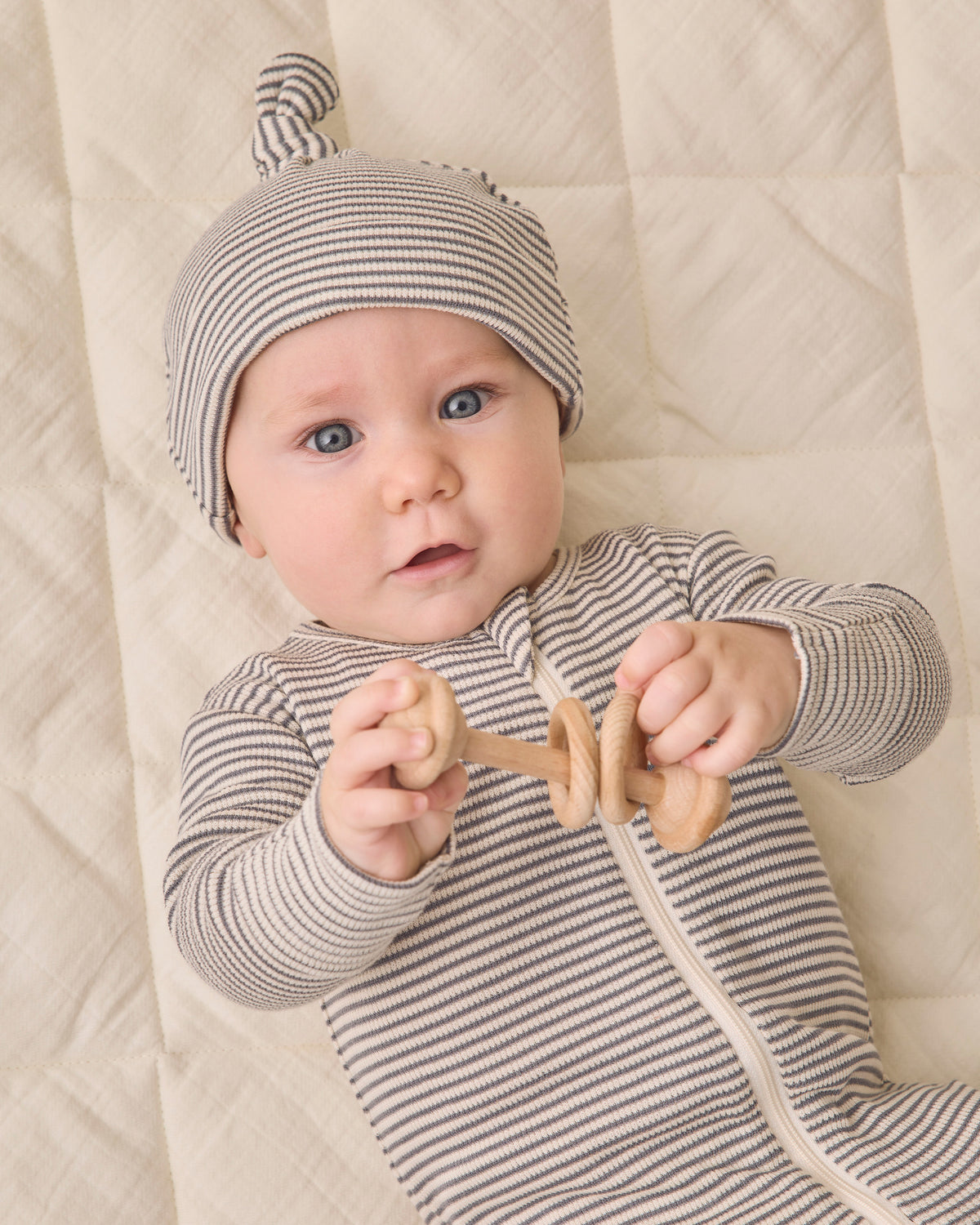 Waffle Sleep Set - Midnight Microstripe