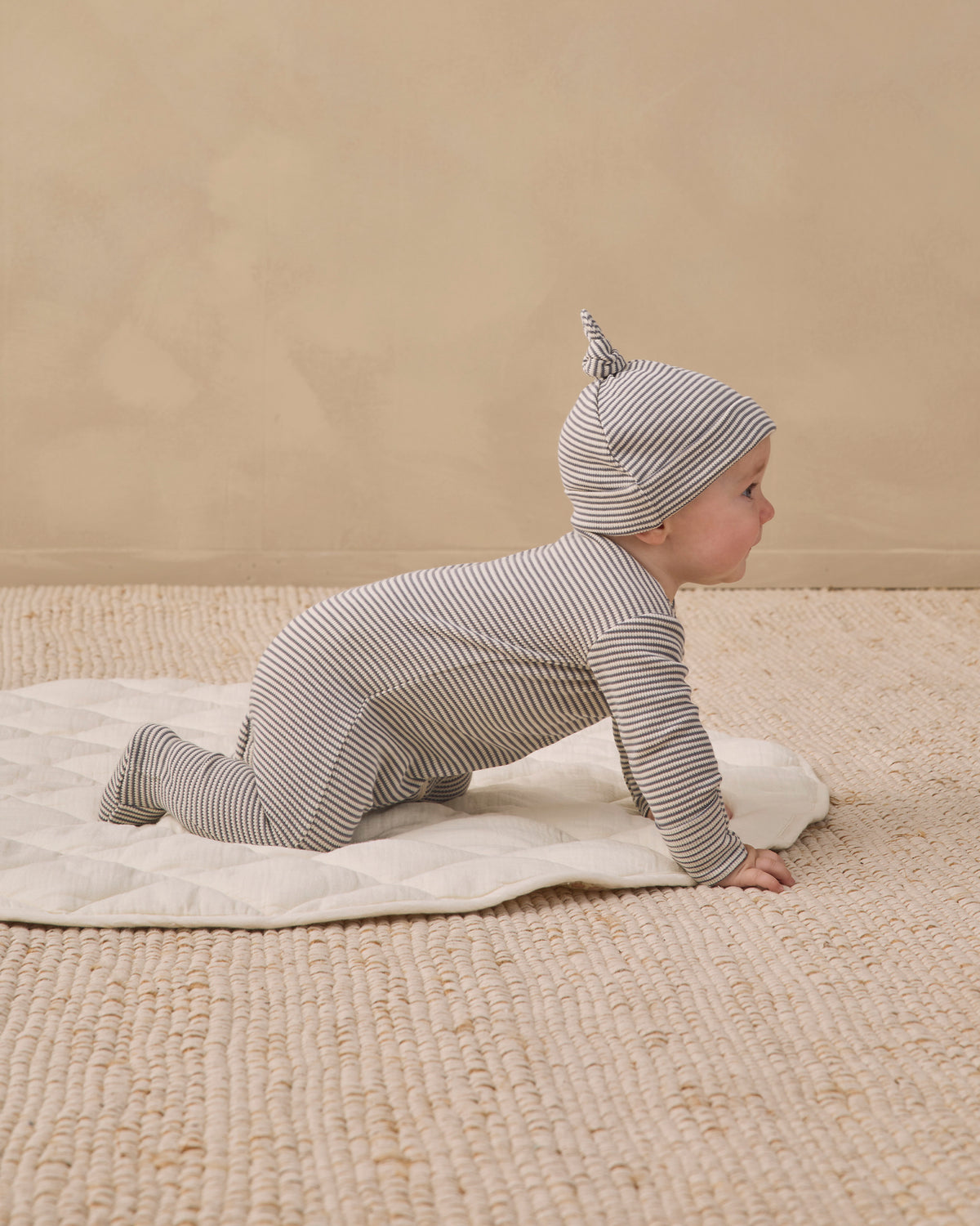 Waffle Sleep Set - Midnight Microstripe