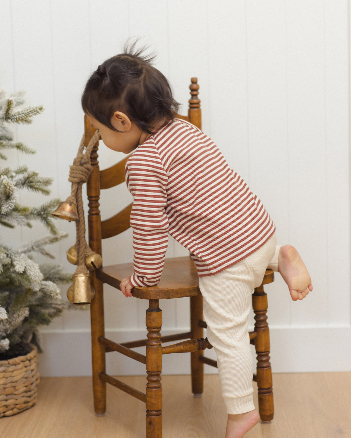 Henley Knit Top & Pant Set Candy Stripe