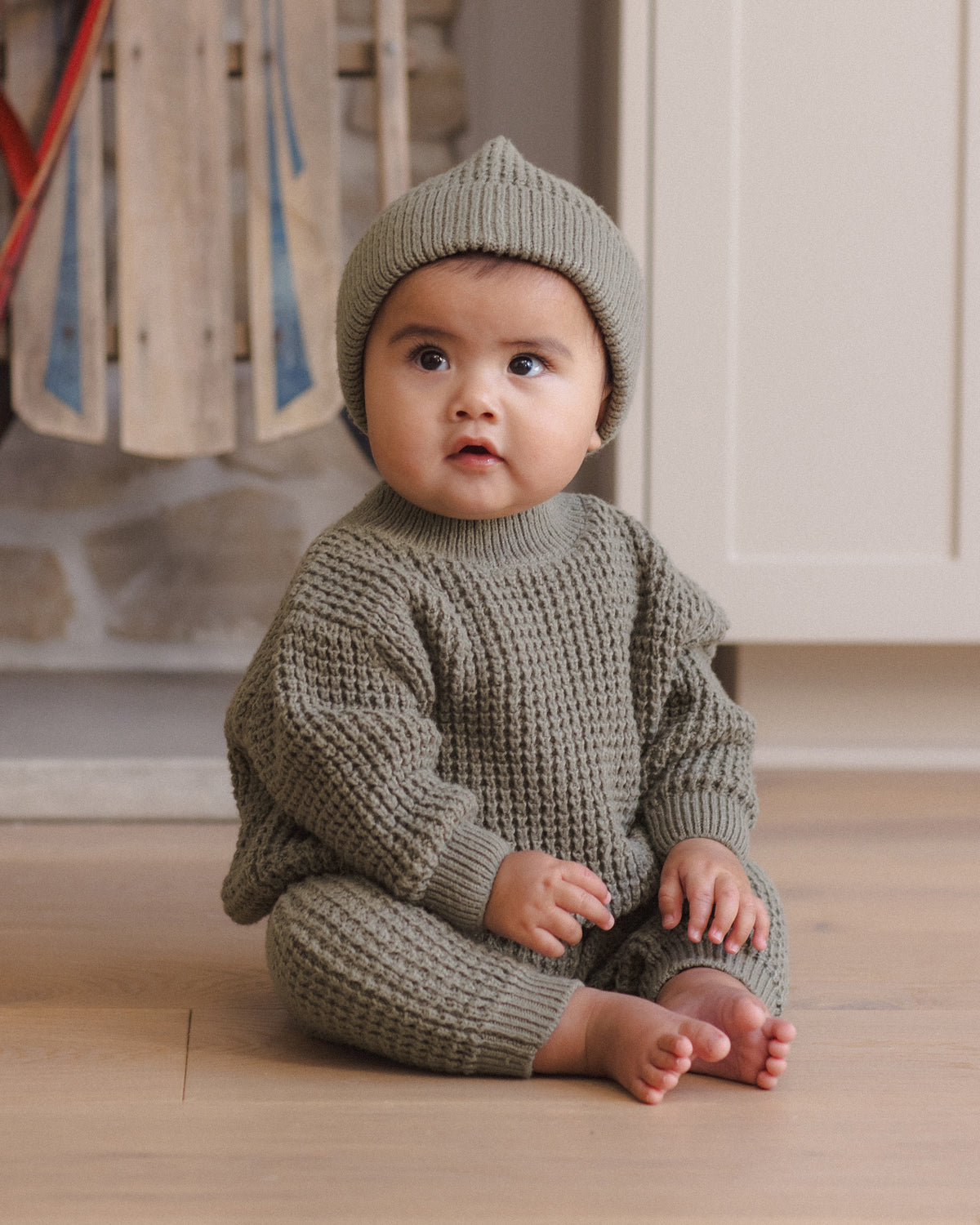 Chunky Knit Pant - Spruce