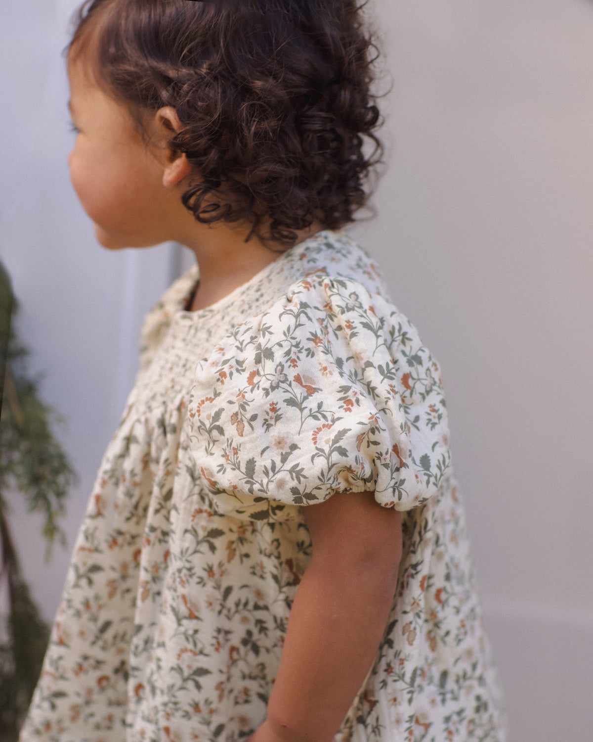 Carina Dress - Holiday Floral, Natural