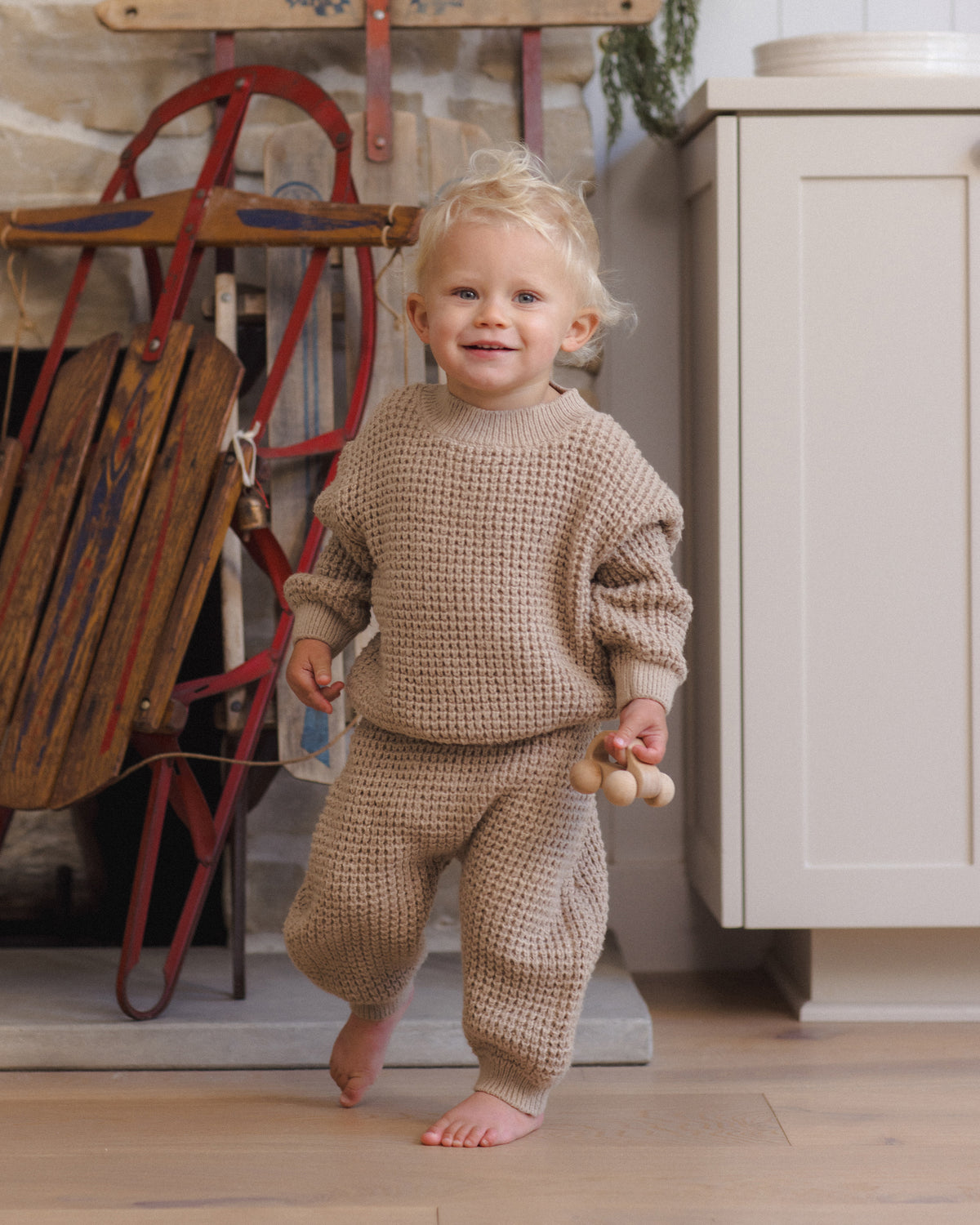 Chunky Knit Sweater Heathered - Latte