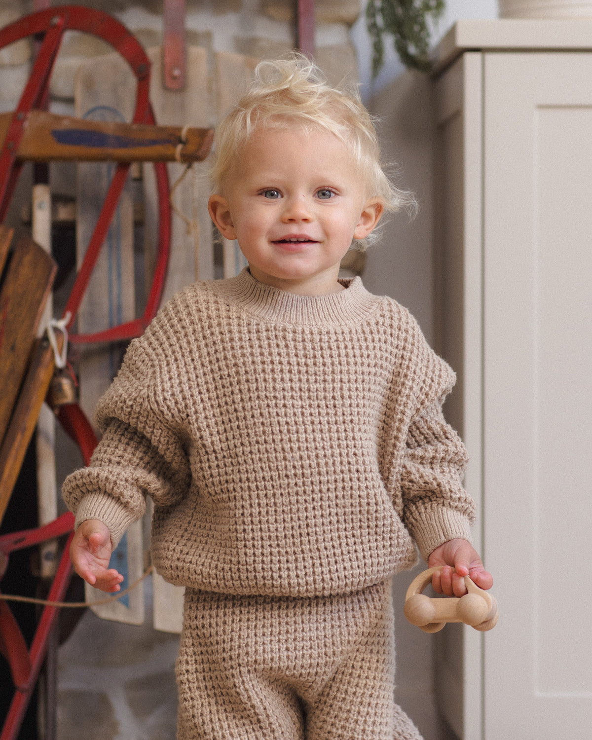 Chunky Knit Sweater Heathered - Latte