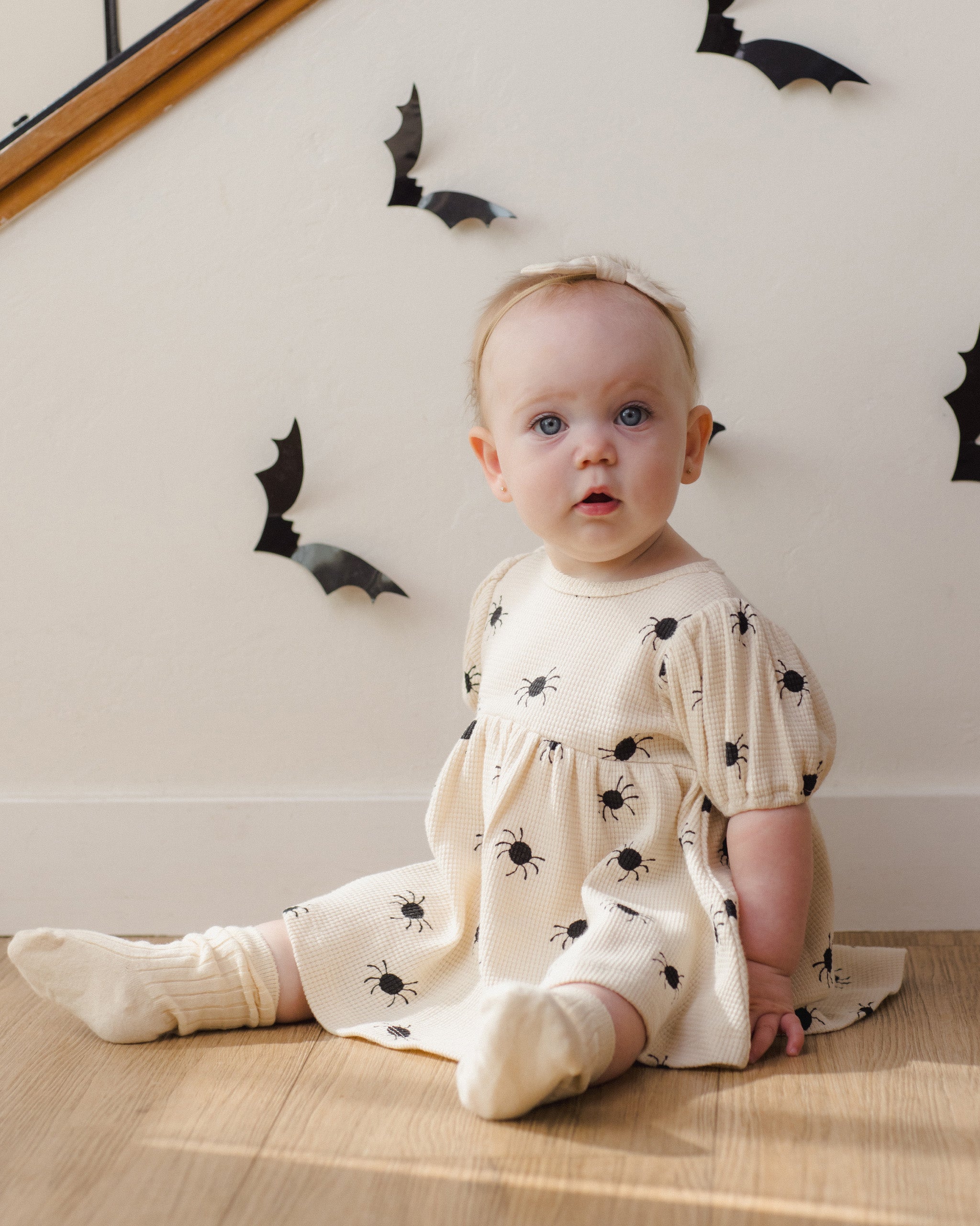 Darla Dress Bitsy Spider - Natural
