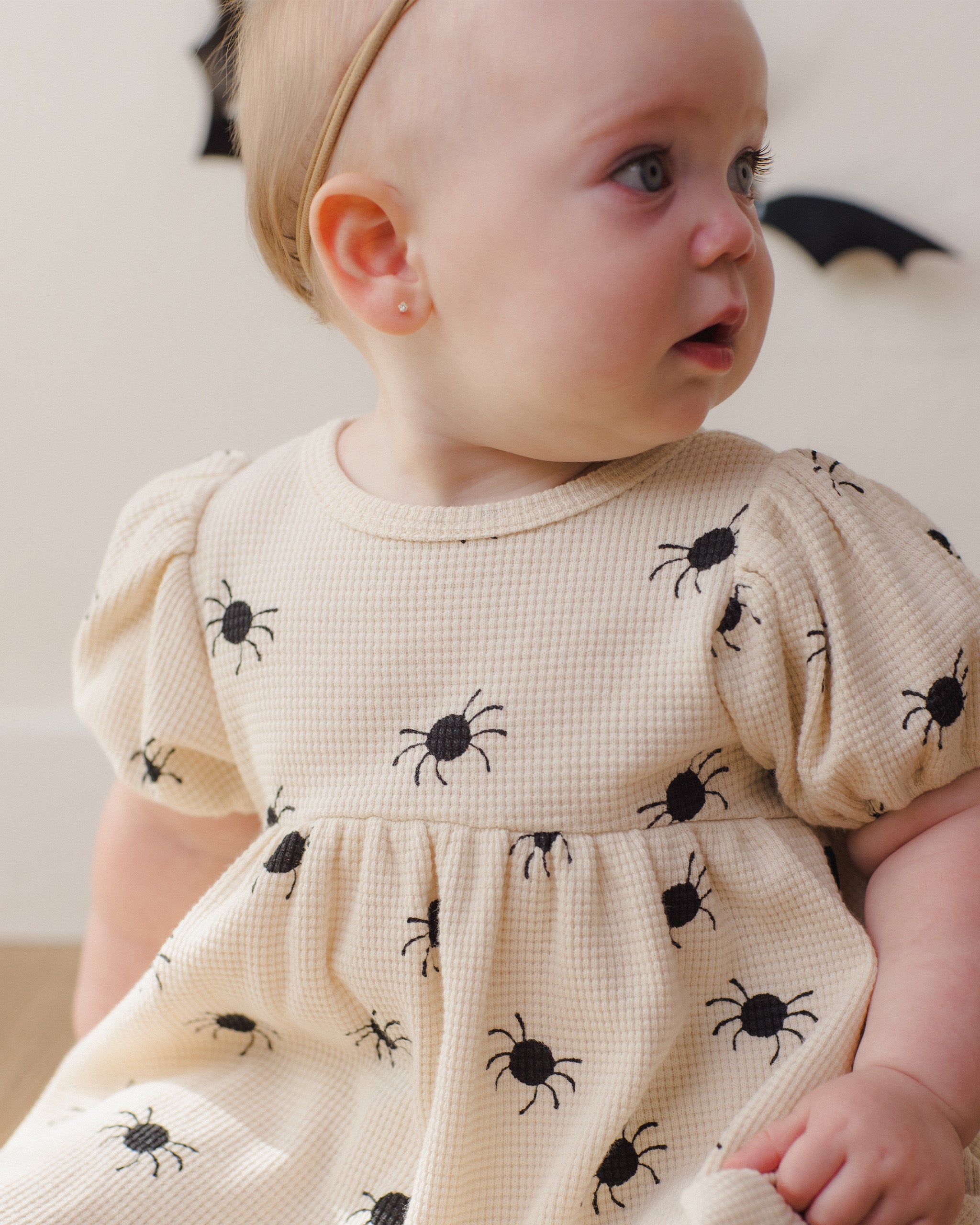 Darla Dress Bitsy Spider - Natural