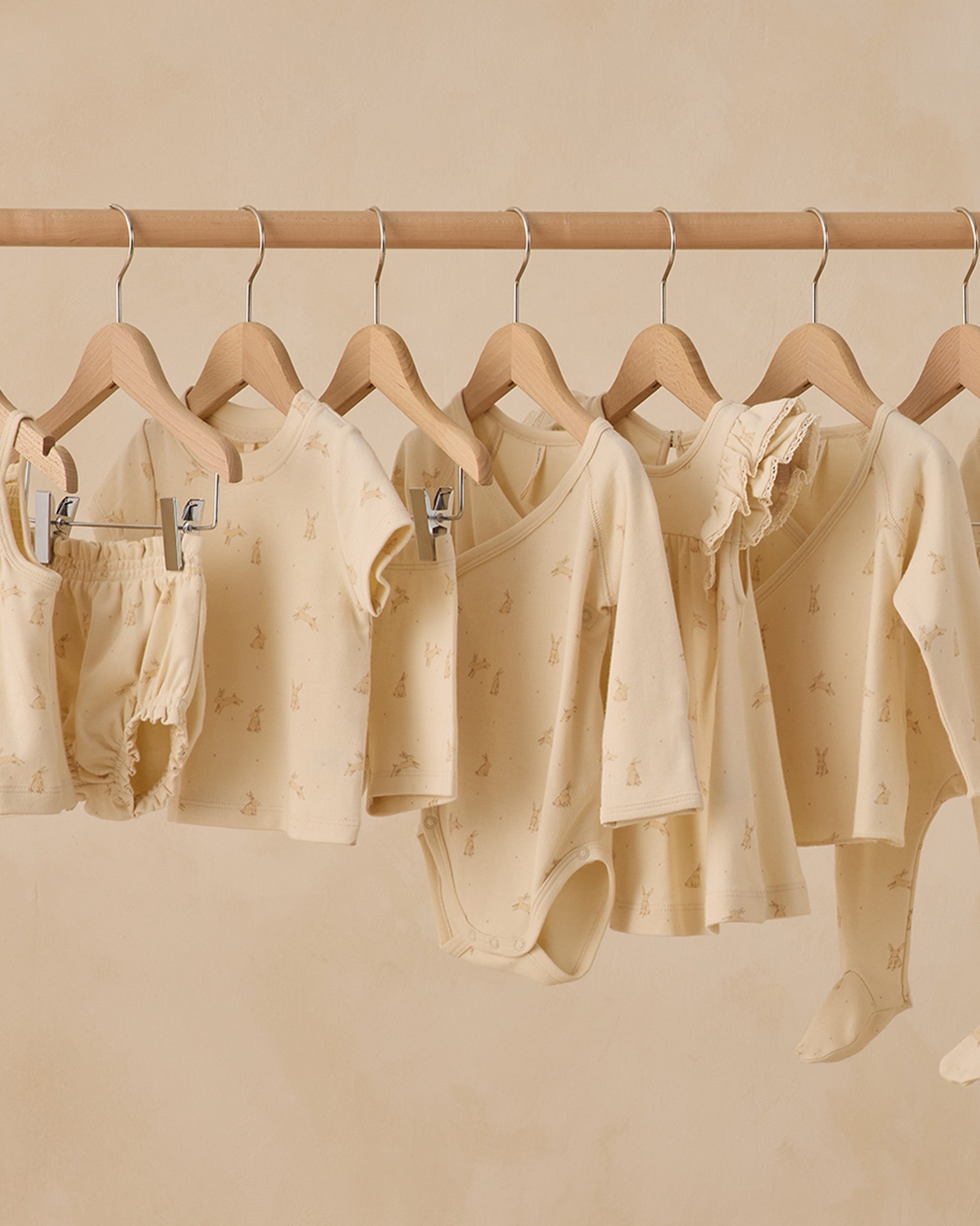 Zip Long Sleeve Sleeper Footie || Bunnies