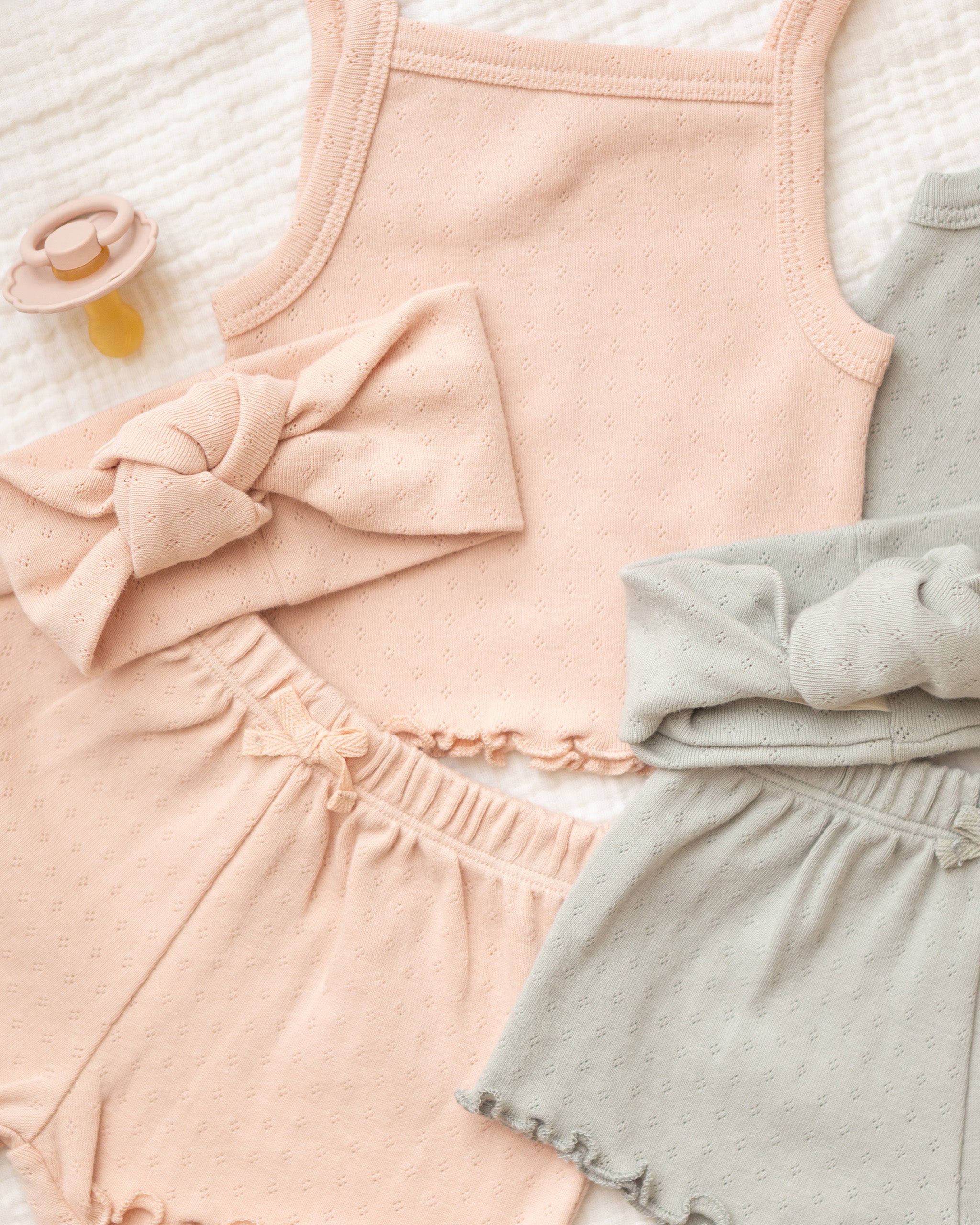 Pointelle Tank + Shortie Set || Melon