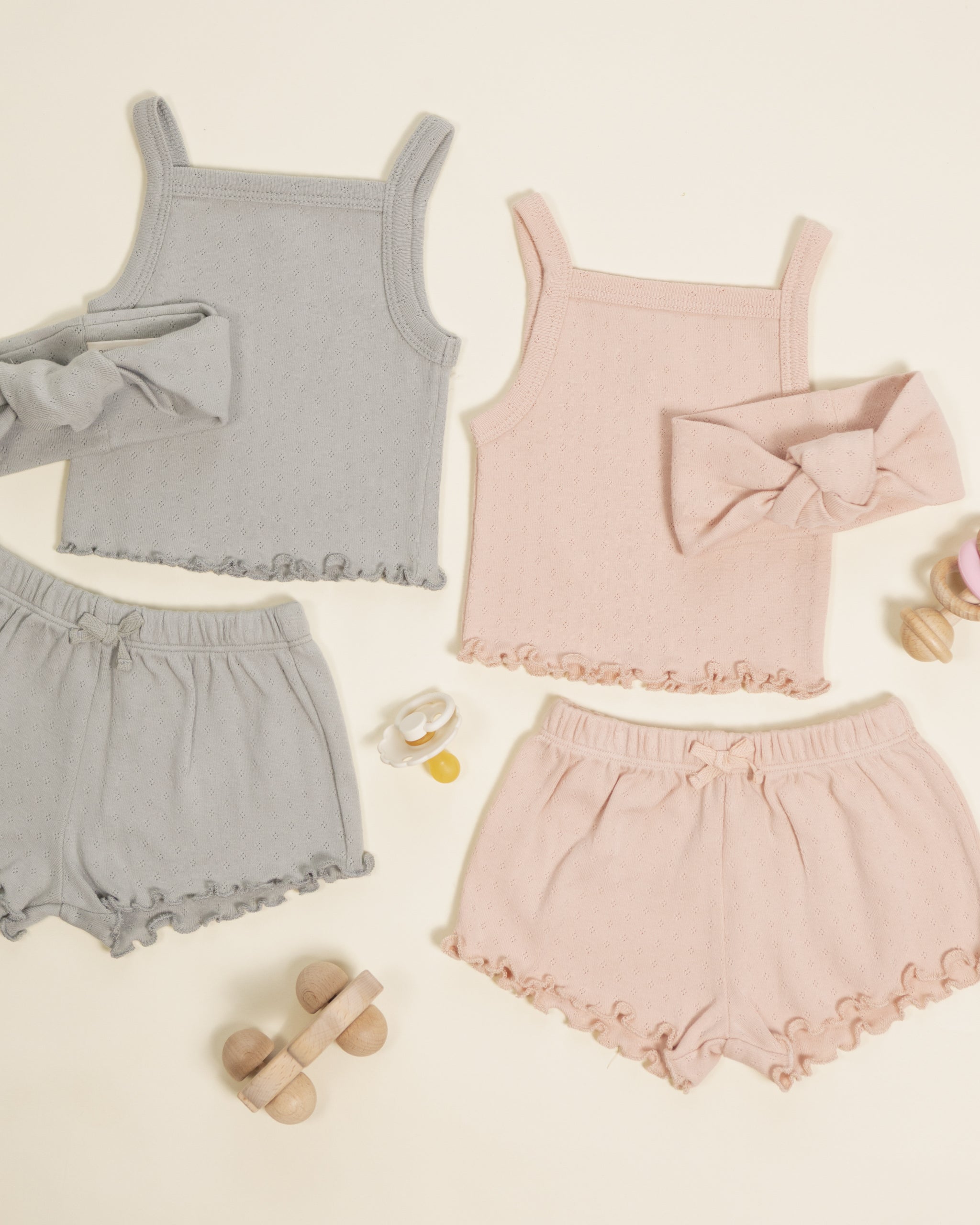 Pointelle Tank + Shortie Set || Melon