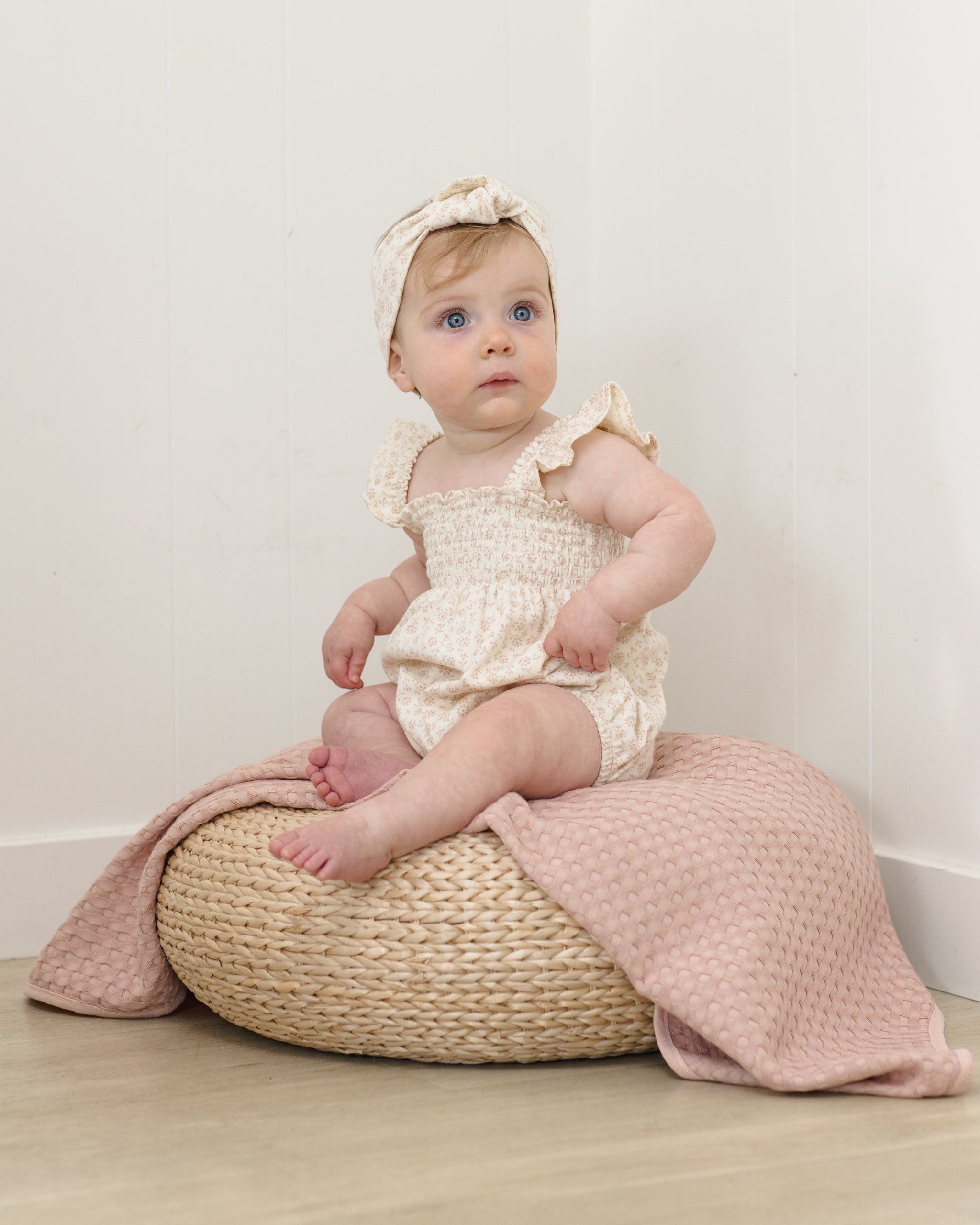 Smocked Ruffle Sleeve Romper || Ditsy