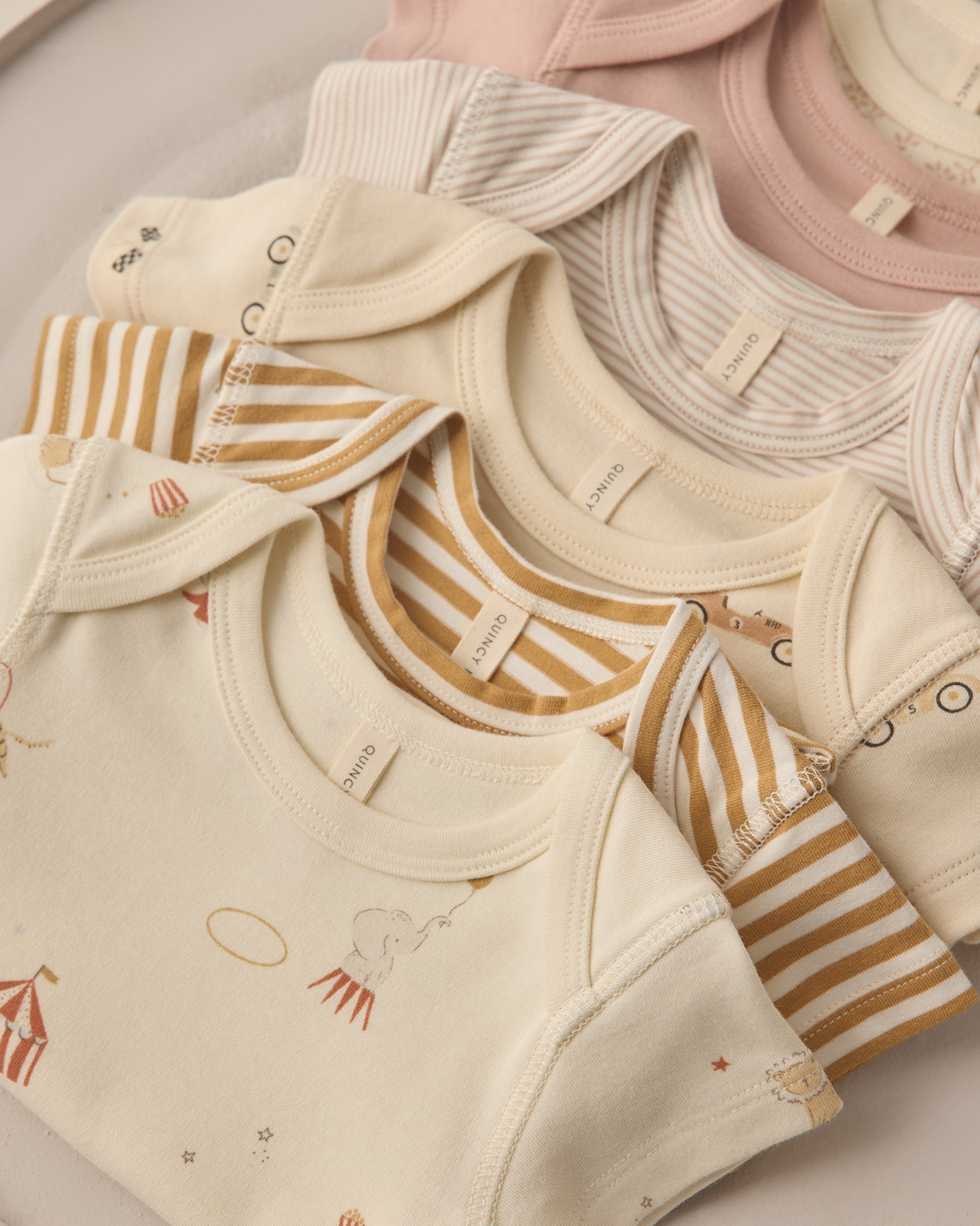 Short Sleeve Bodysuit Pack || Carnival Honey Stripe