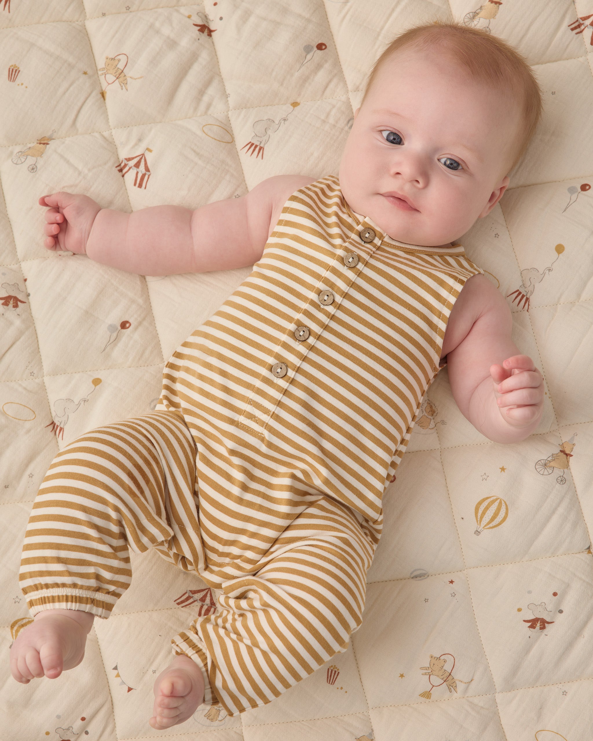 Sleeveless Jumpsuit || Honey Stripe