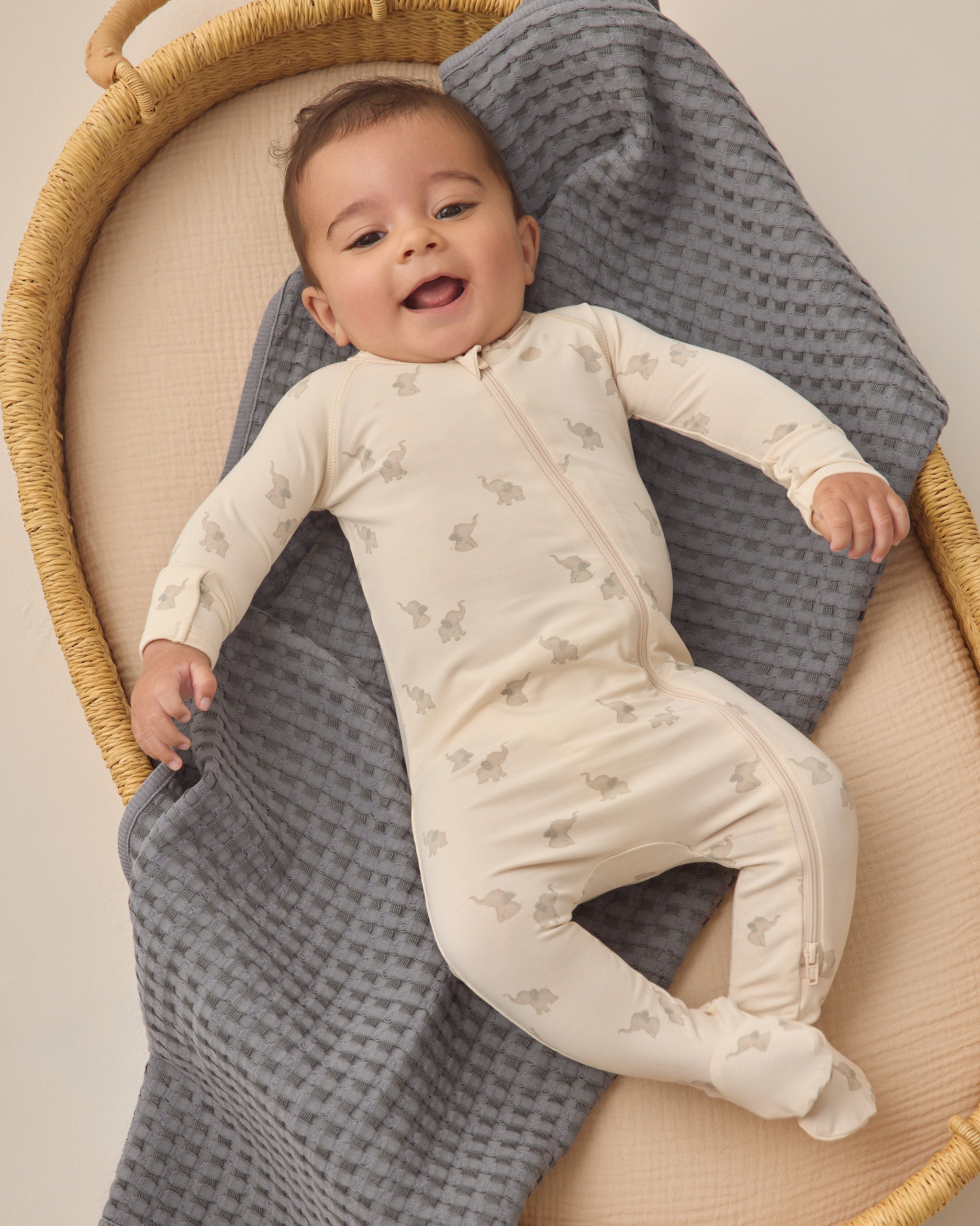 Bamboo Zip Footie || Elephants