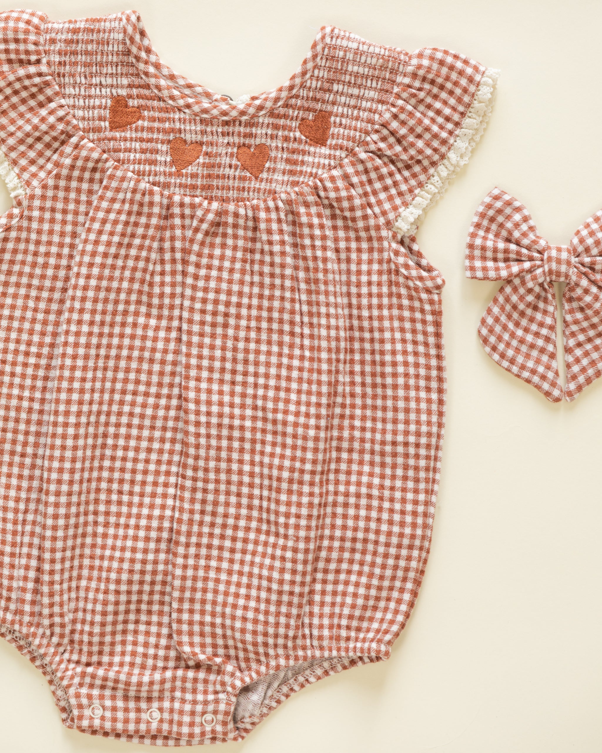 Lenore Romper || Red Gingham