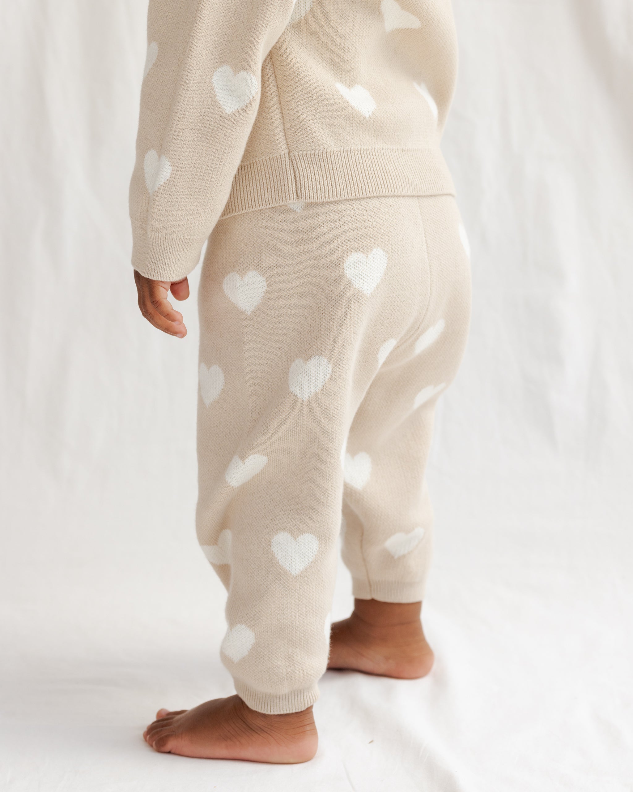 Heart Knit Pants || Oat