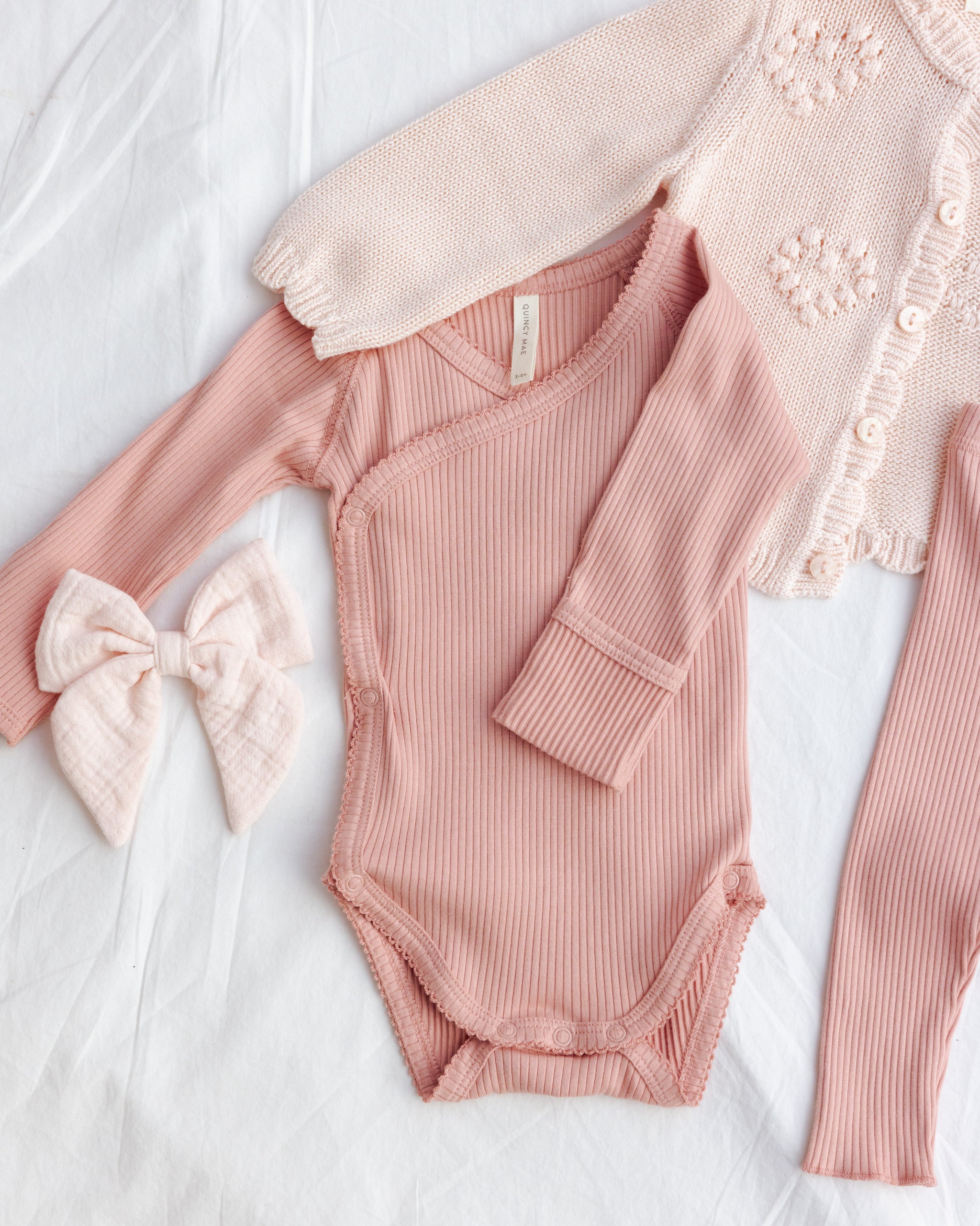 Side Snap Bodysuit || Pink