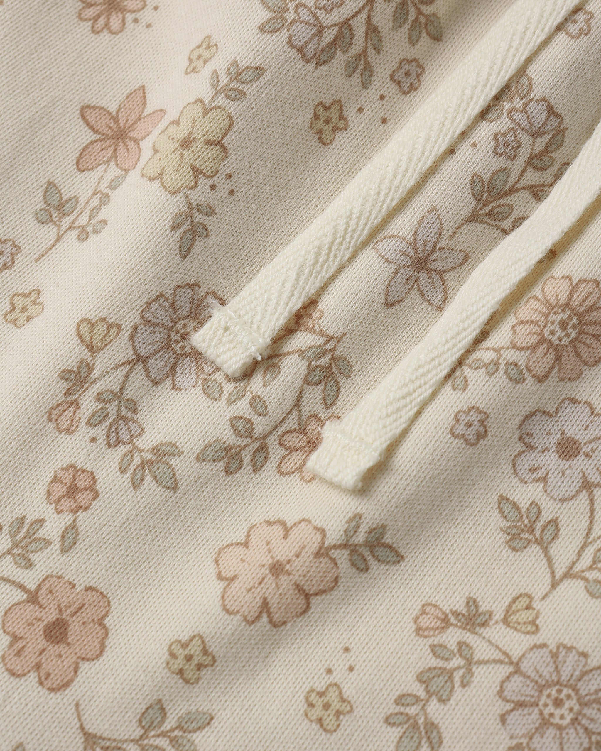 Drawstring Pant Floral Vine - Natural