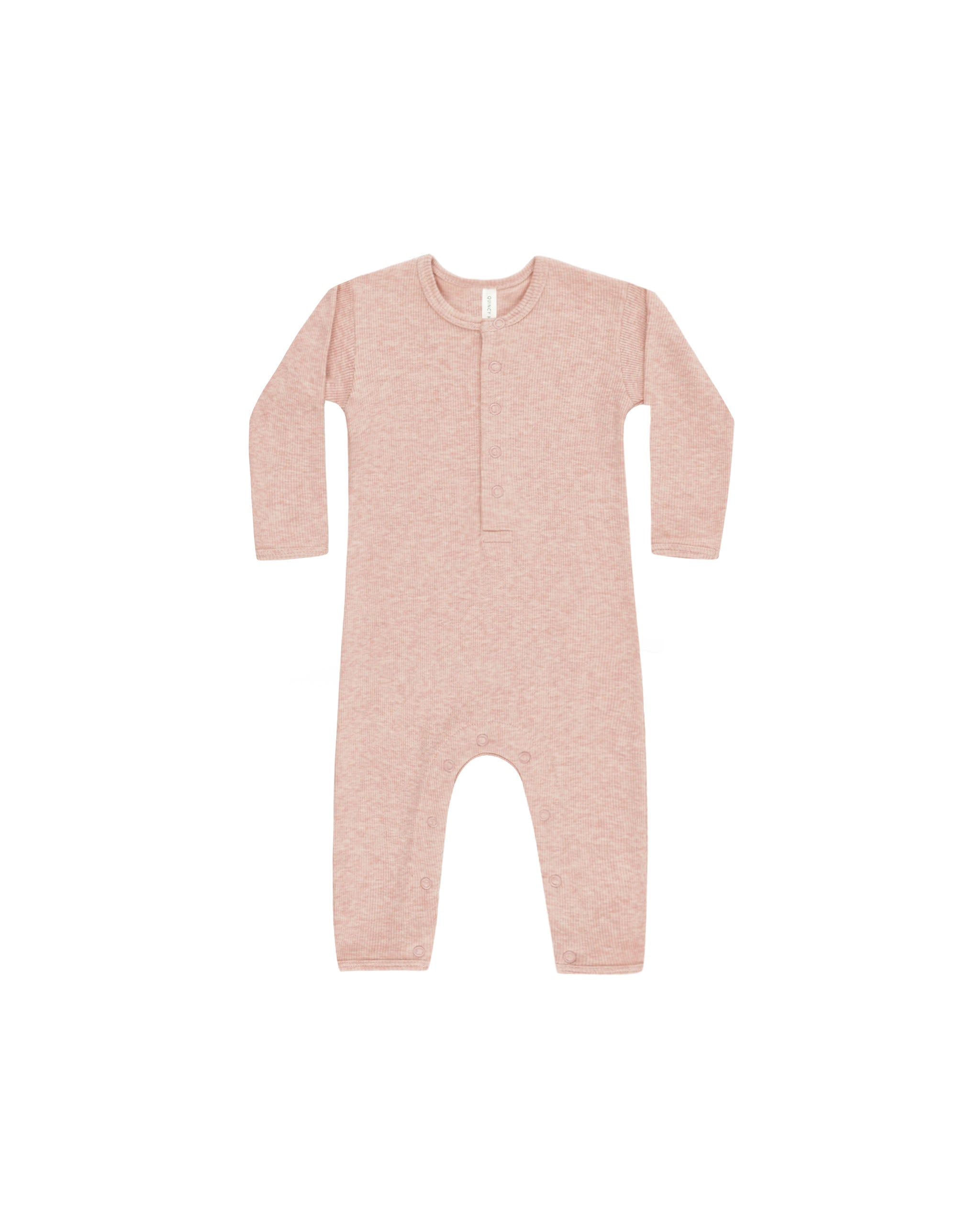 Ribbed Baby Jumpsuit || Rose