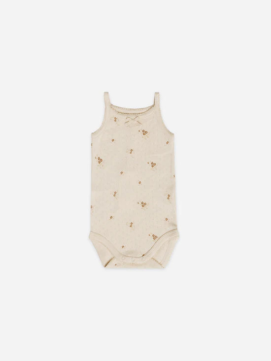 Pointelle Tank Bodysuit | Ditsy Clay
