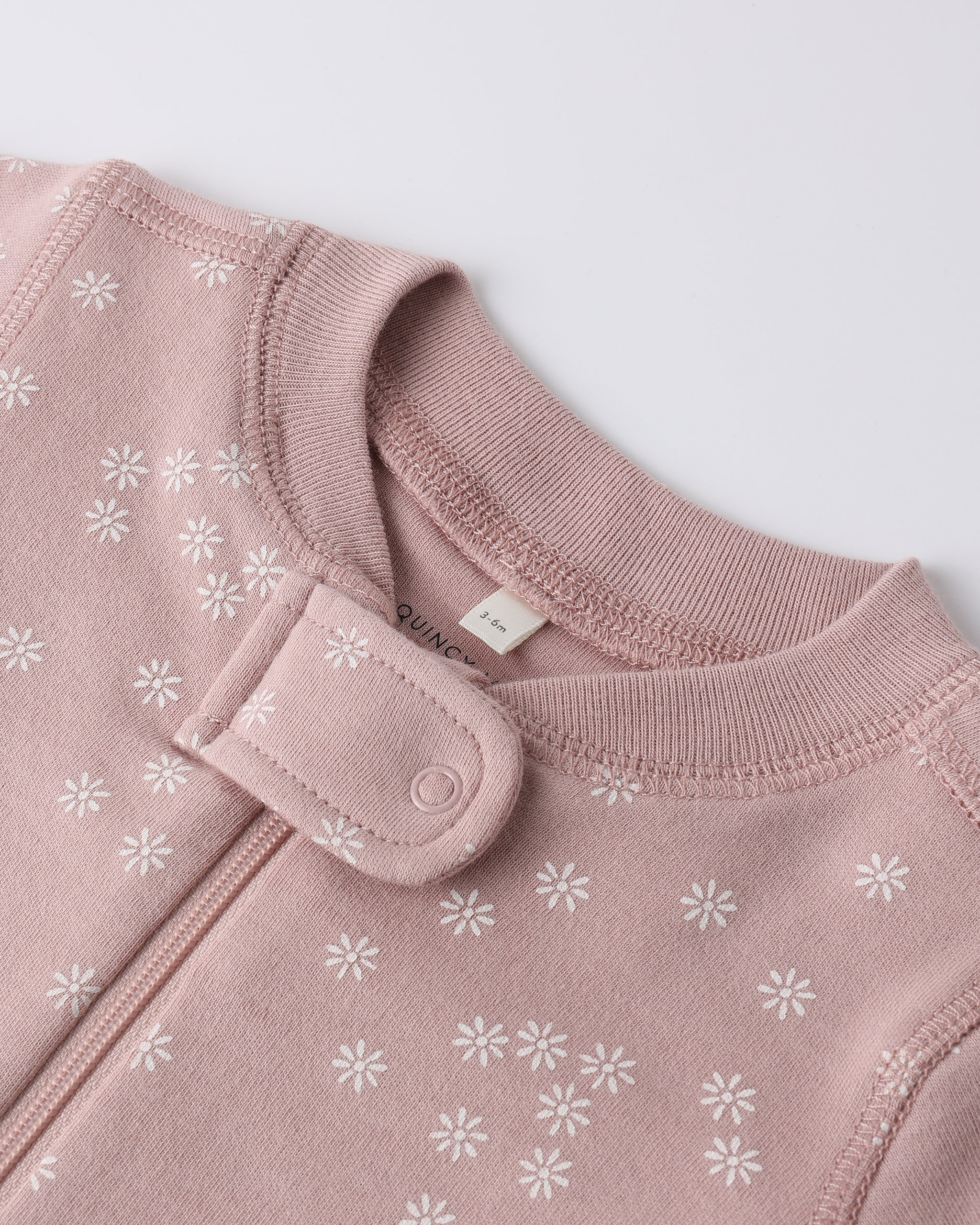 Zip Longsleeve Sleeper || Mauve Daisy