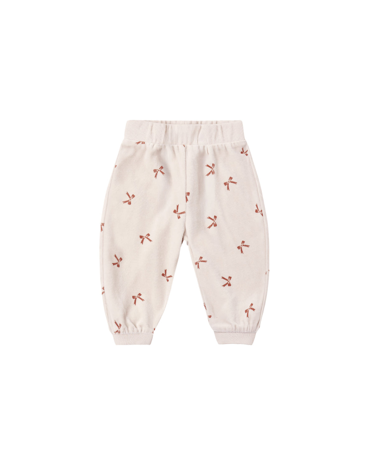 Velour Relaxed Sweatshirt & Sweatpant- Red Bows