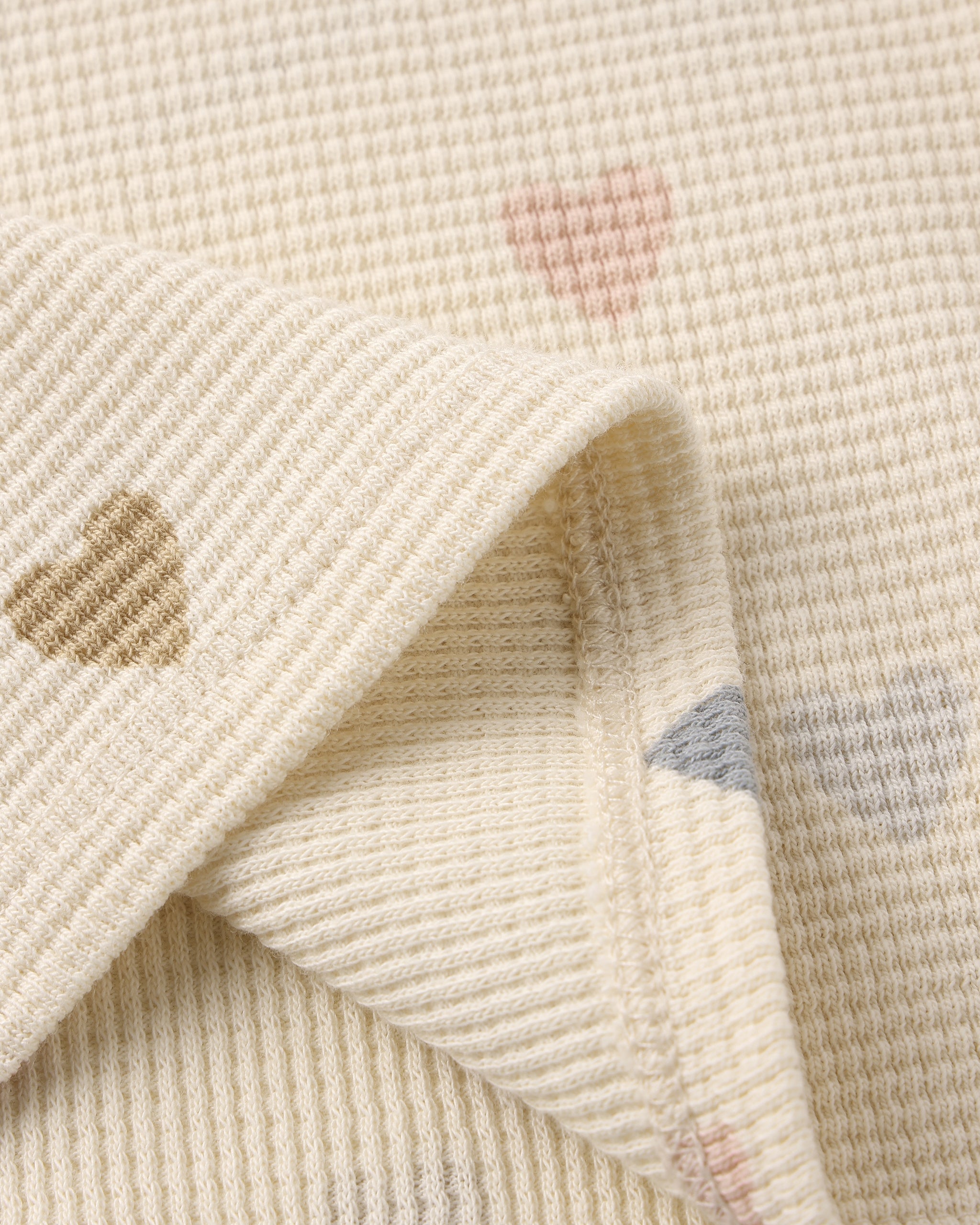 Waffle Tee + Short Set || Confetti Hearts