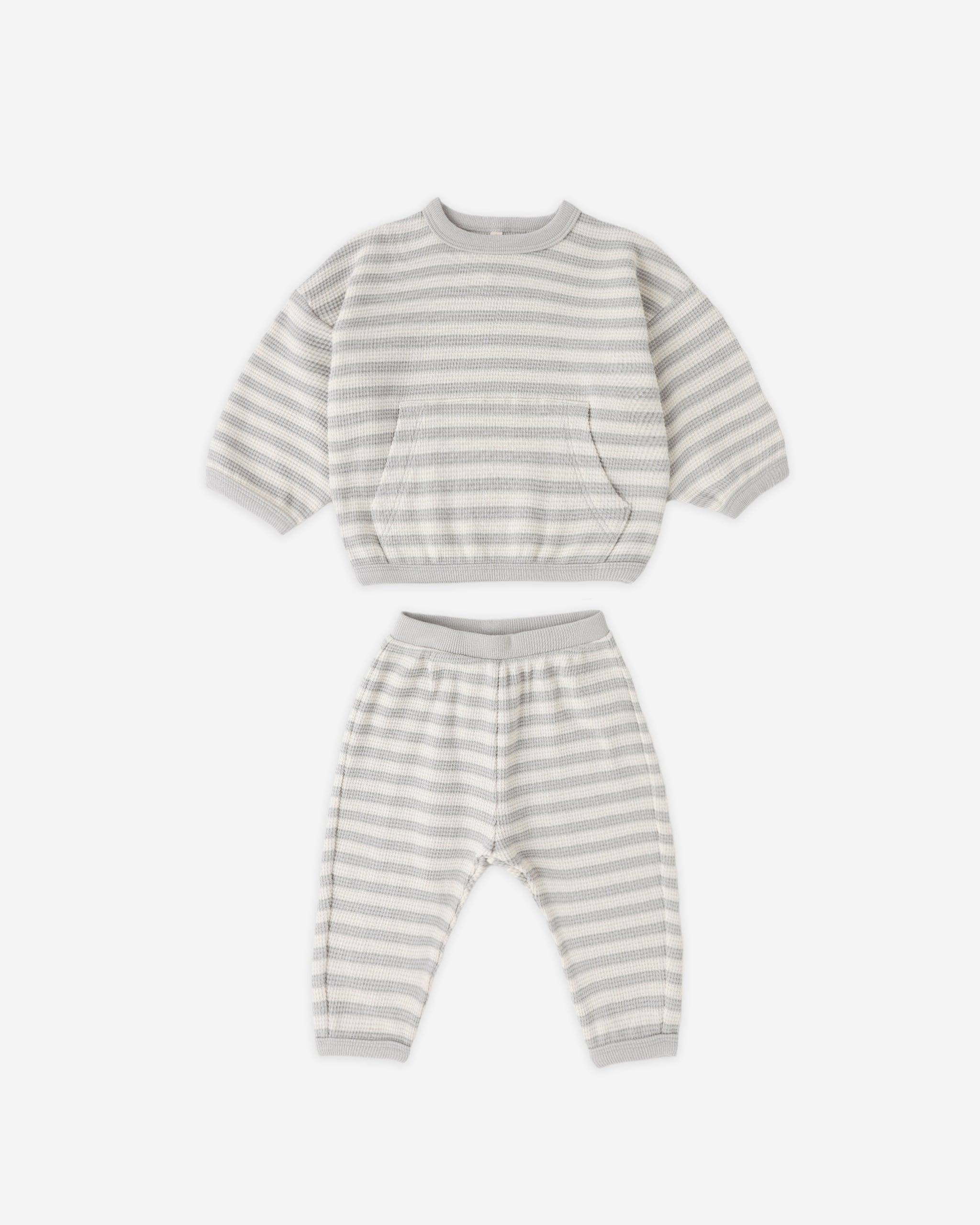 Waffle Sweater Set || Sky Stripe