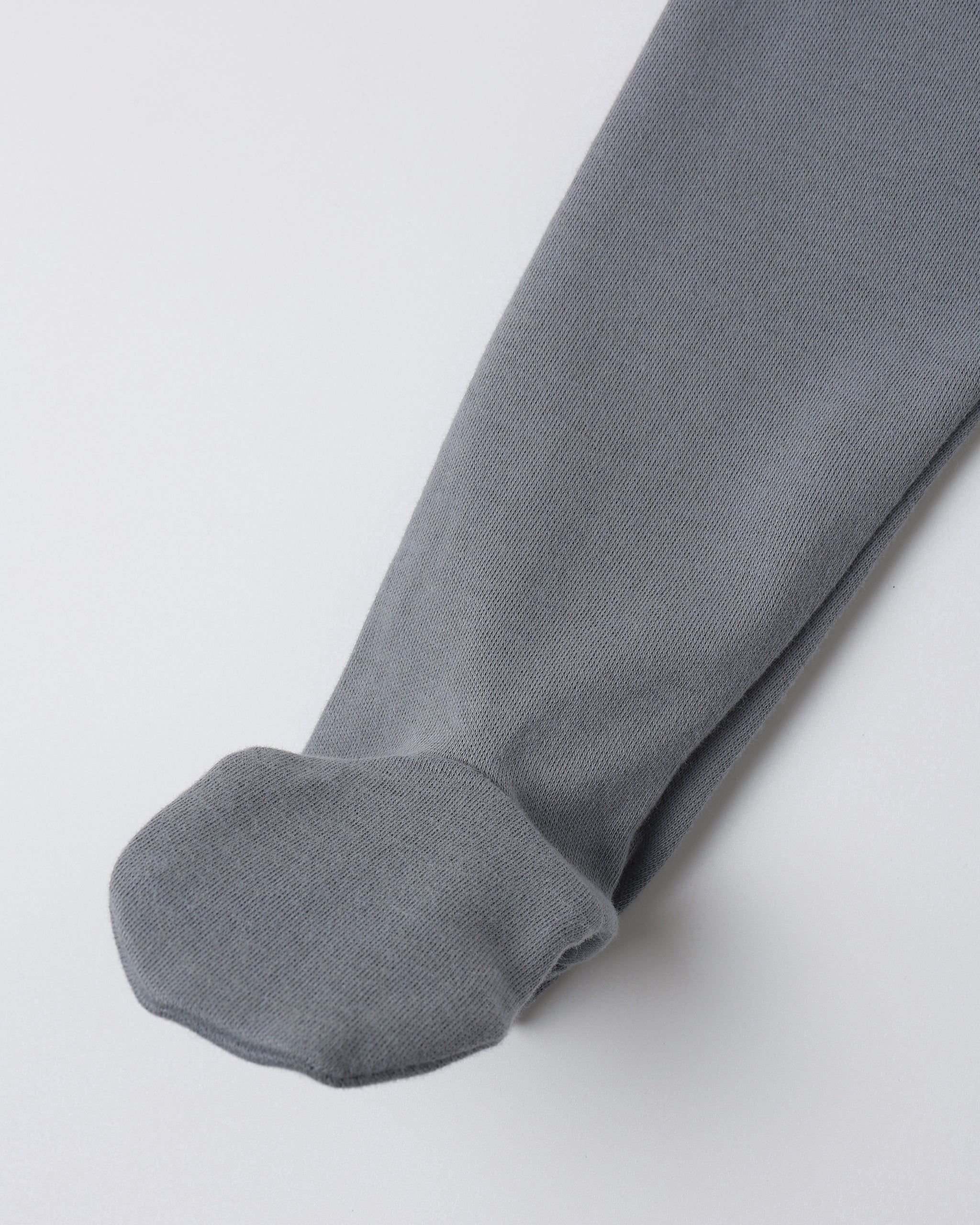 Wrap Top + Footed Pant Set - Slate