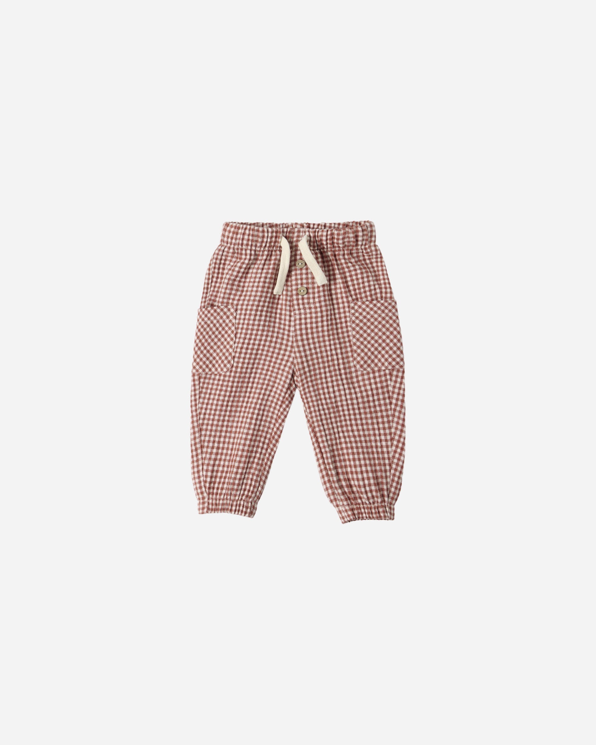 Luca Pant Red Gingham - Red