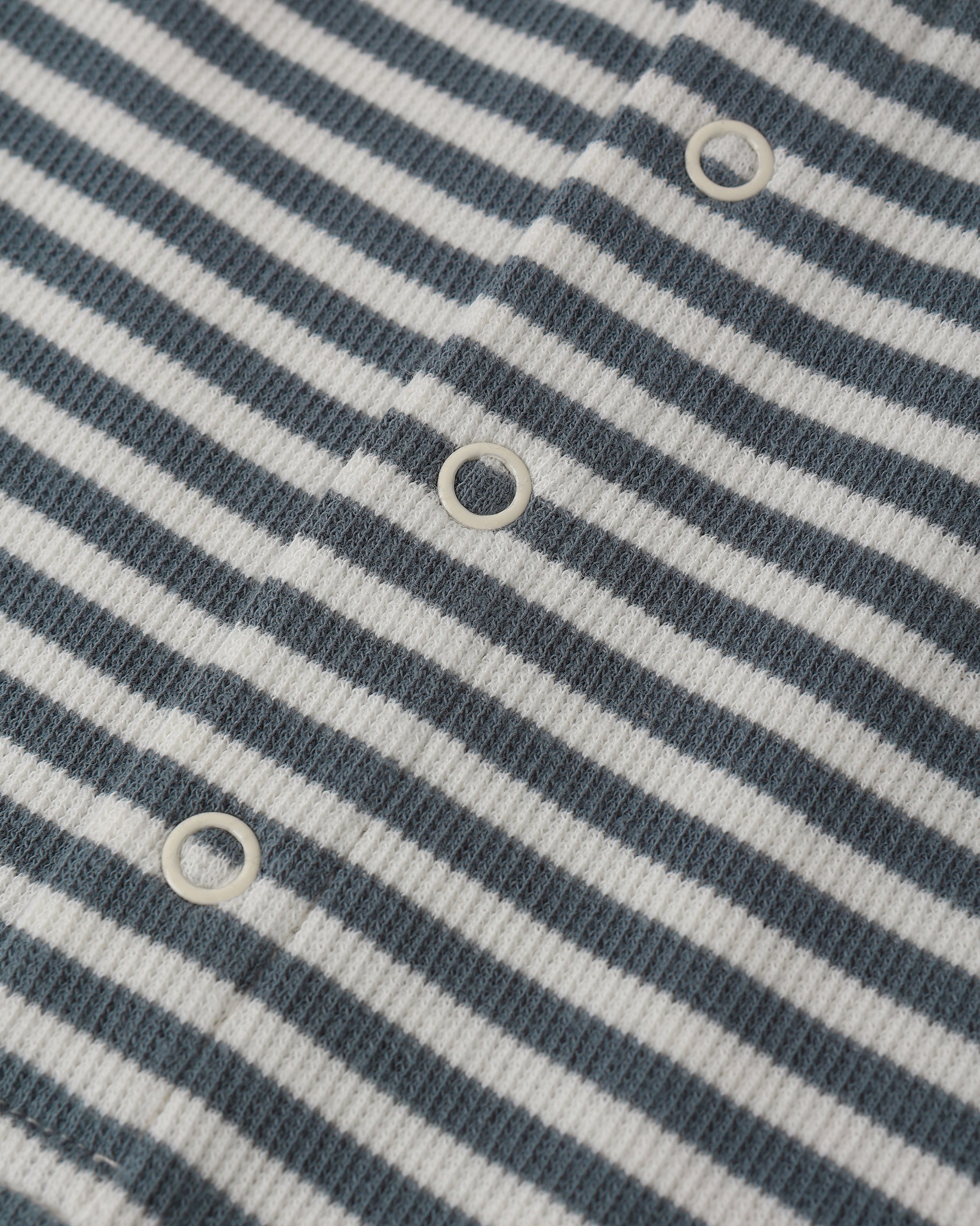 Ribbed Henley Romper || Ocean Stripe