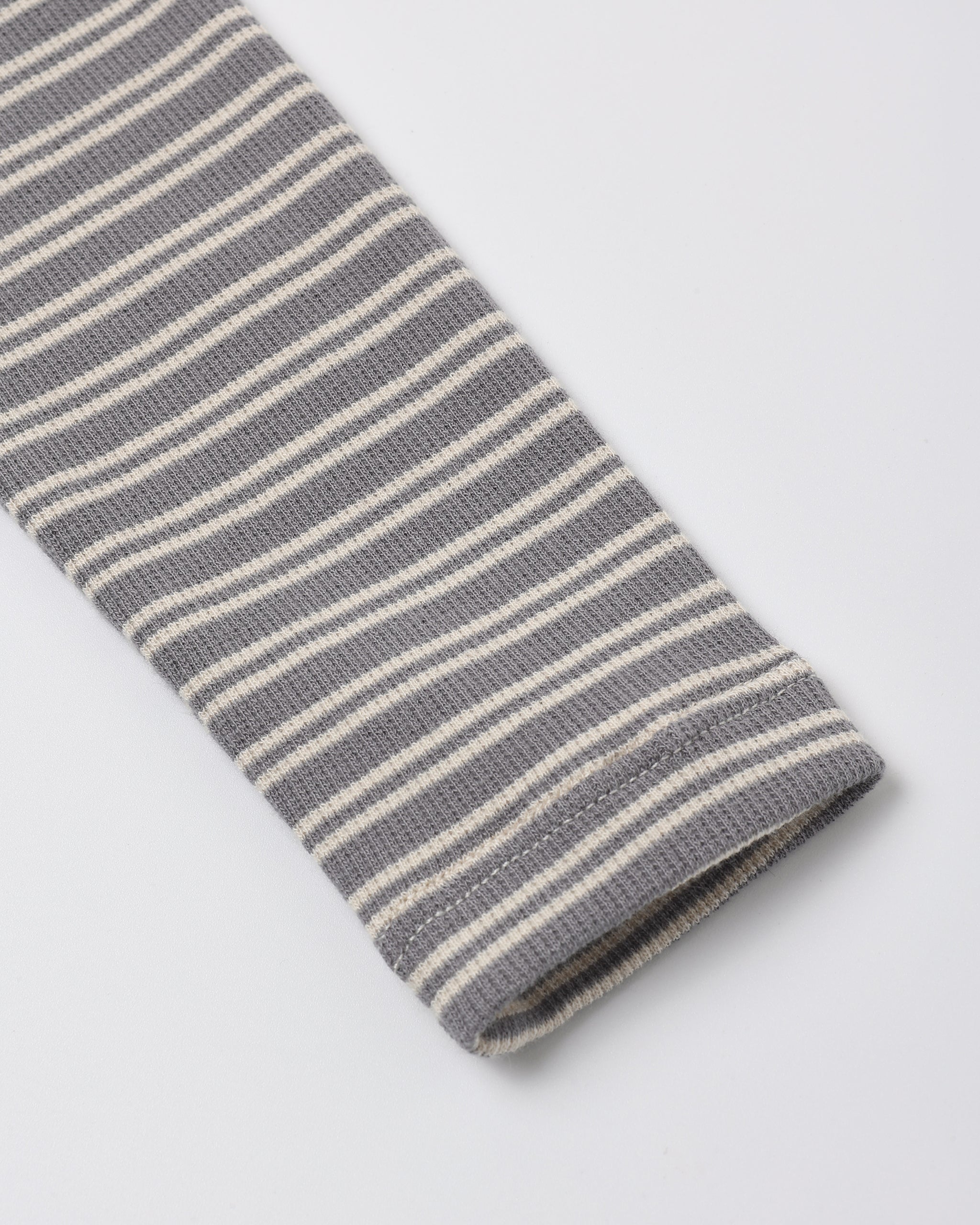 Ribbed Tee + Legging Set - Slate Microstripe