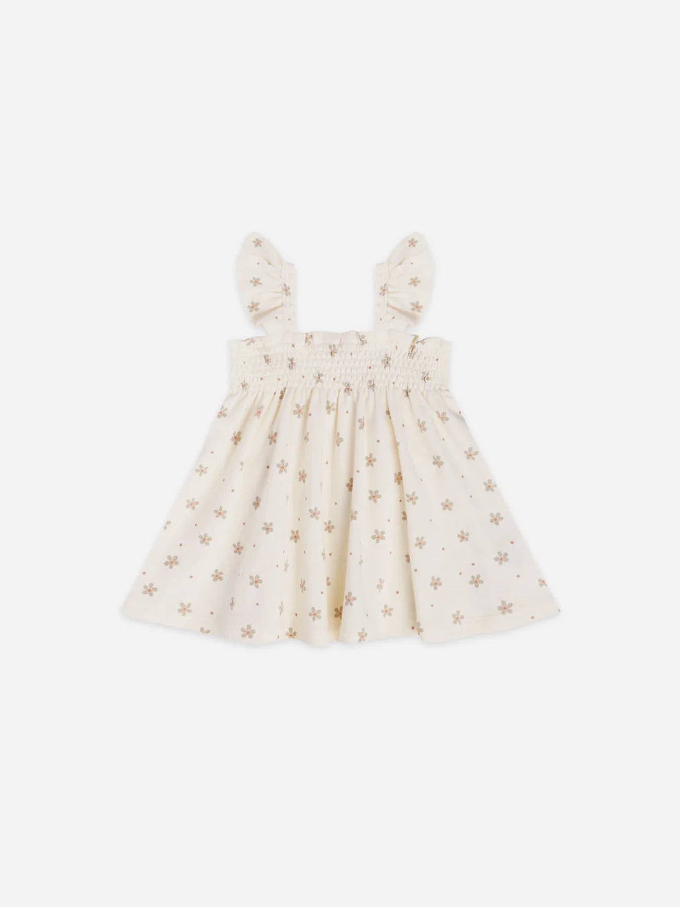 SMOCKED JERSEY DRESS | DOTTY FLORAL